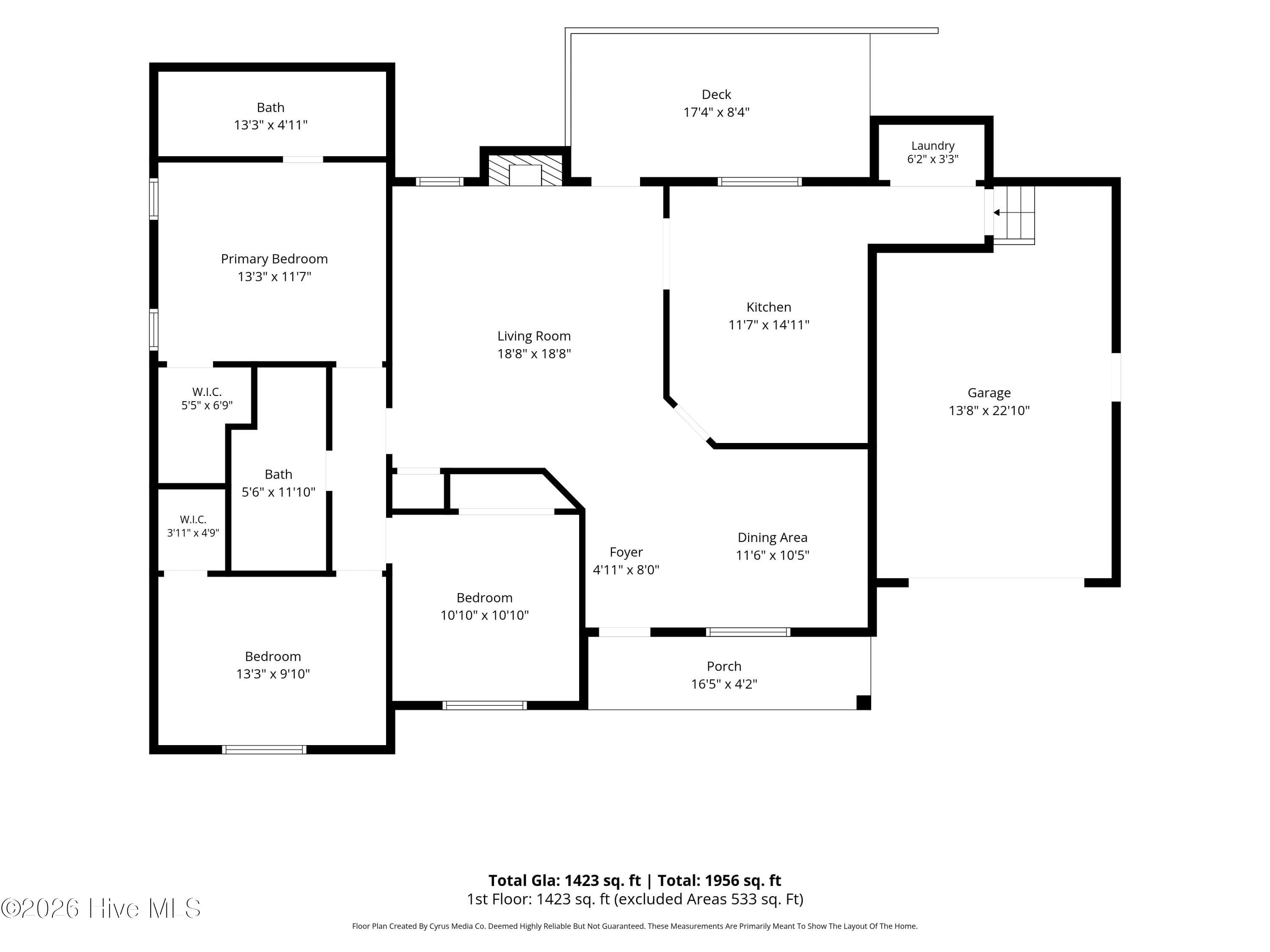 Floorplan - 537 Bonham Avenue, Wilmington, NC 28403