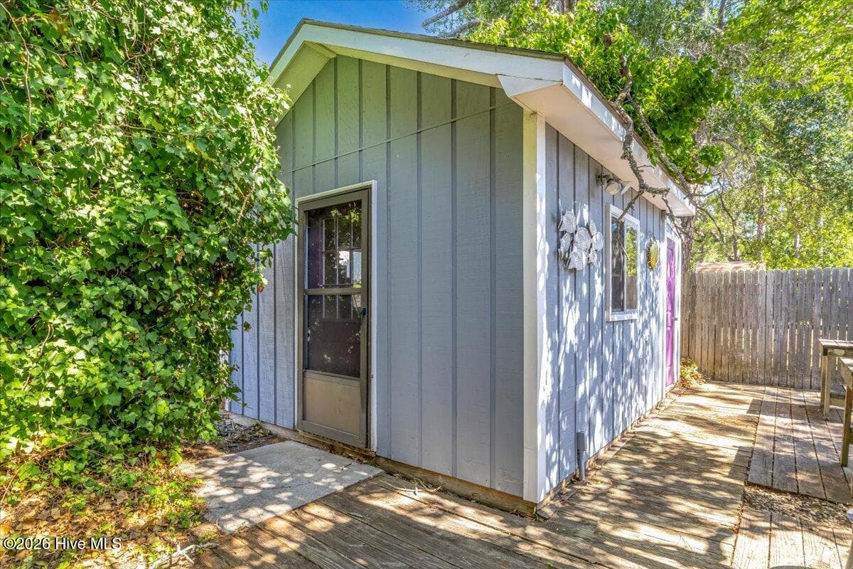 Wired shed with wall air condition unit and electricity - 109 NE 30th Street, Oak Island, NC 28465