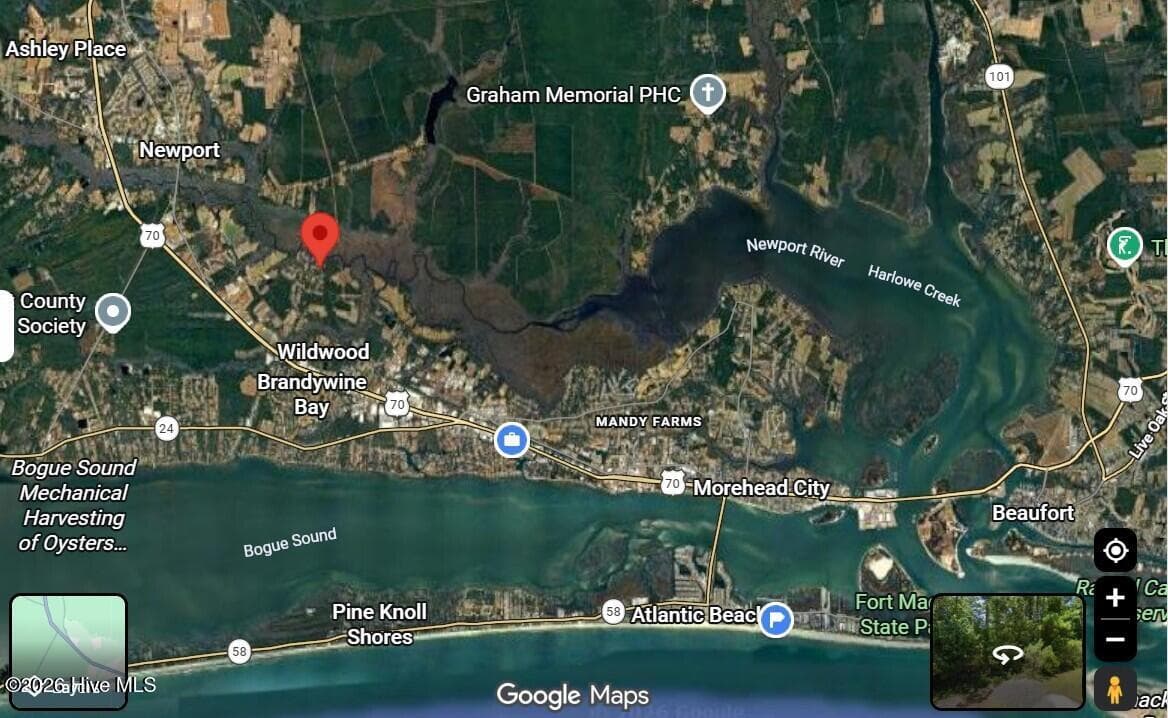 Red Marker is property. - 940 Lightwood Drive, Newport, NC 28570