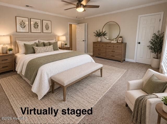 This shows you how the Primary bedroom could look furnished! - 4147 Knollcrest Circle N, Martinez, GA 30907