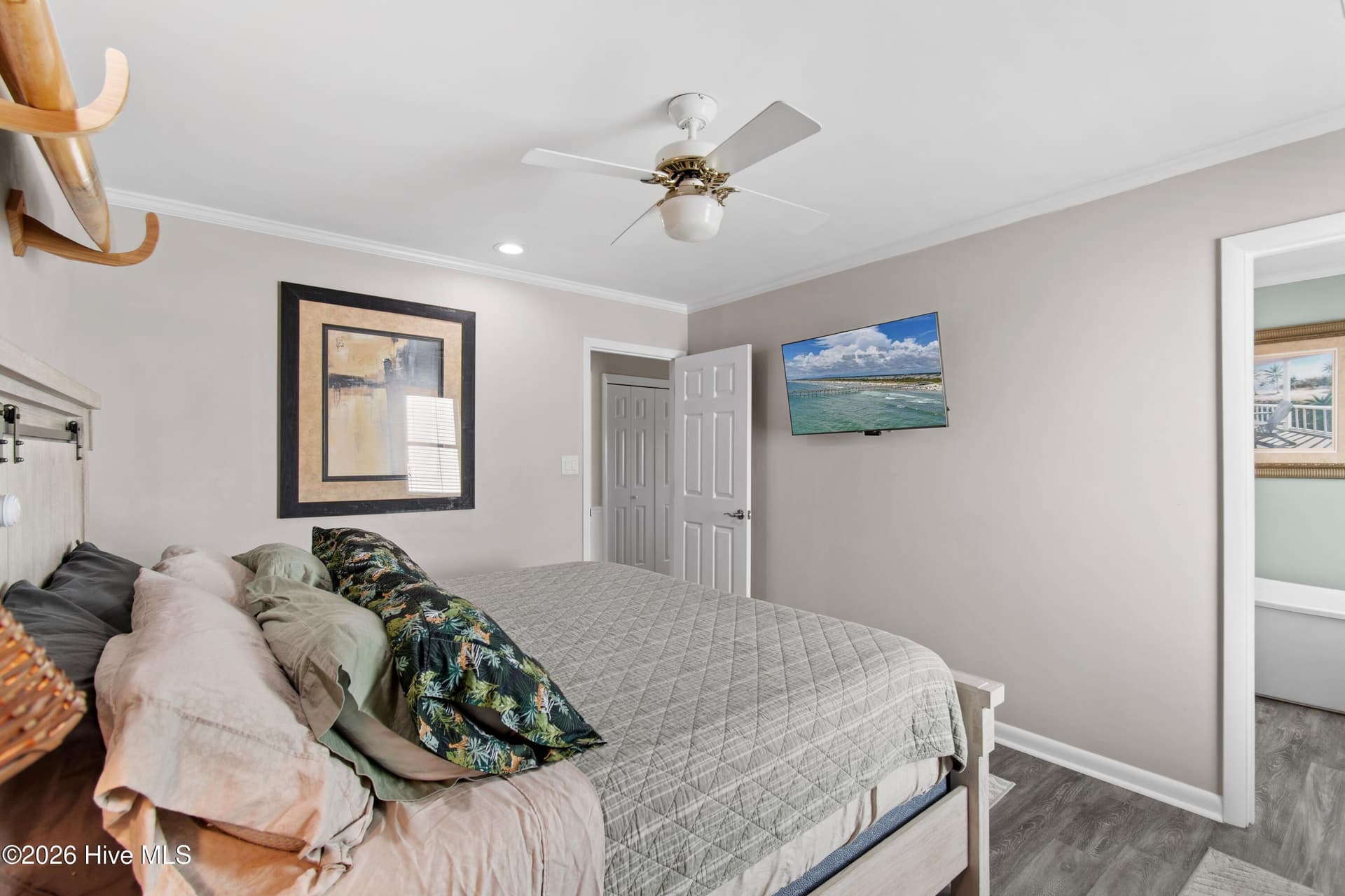 Primary bedroom. - 2024 Camelot Drive SW, Ocean Isle Beach, NC 28469