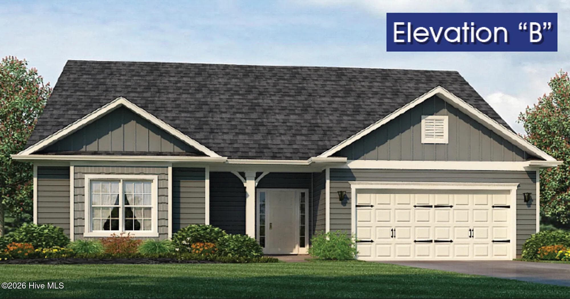 2604 Elevation "B" Rendering - 2121 Sandbrook Loop, Leland, NC 28451