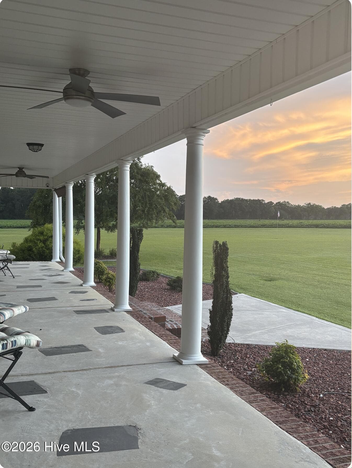View of front porch looking West. - 642 Enoch Road, Clinton, NC 28328