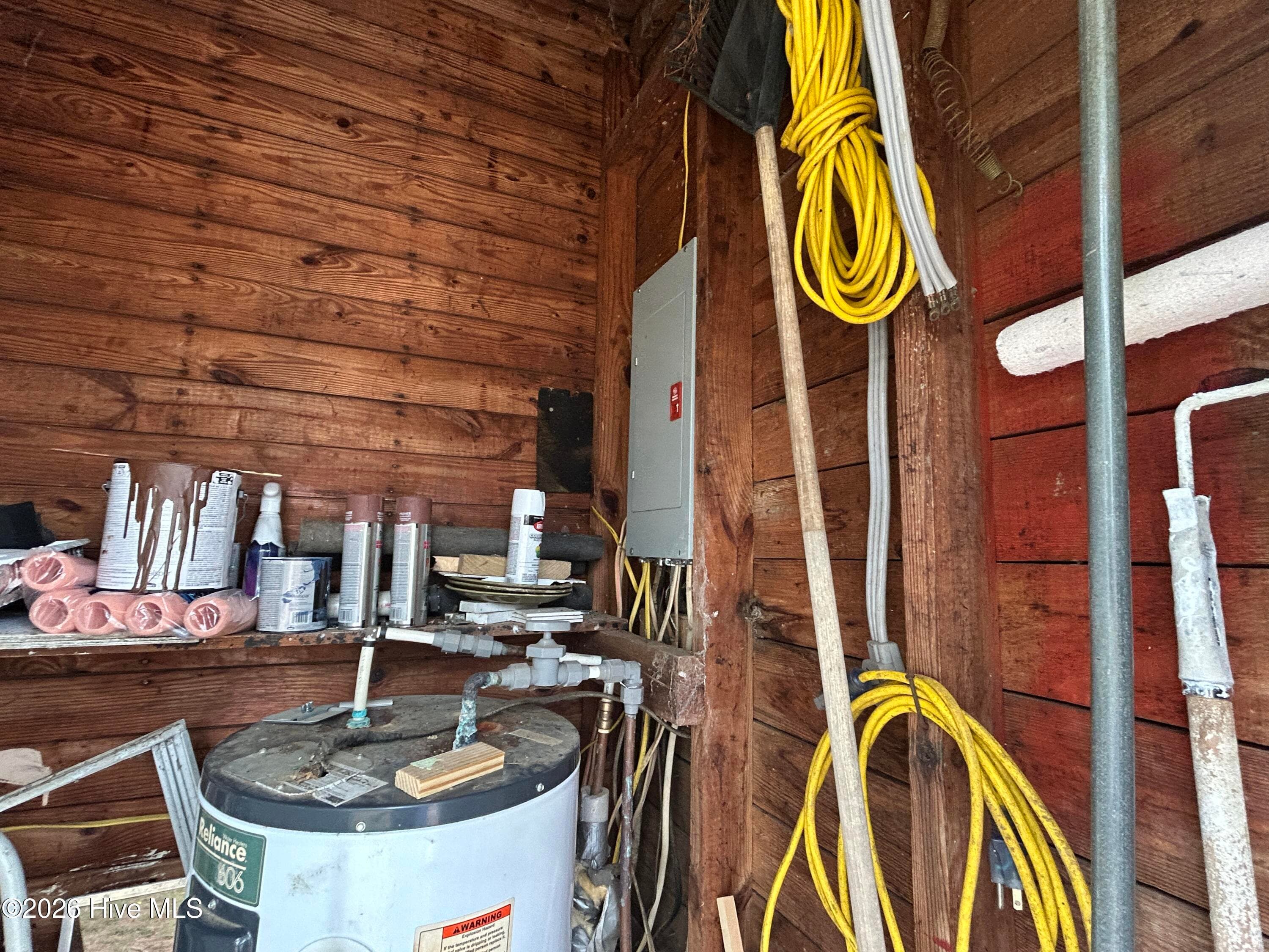 outside storage room with water heater - 500 House Avenue, Scotland Neck, NC 27874