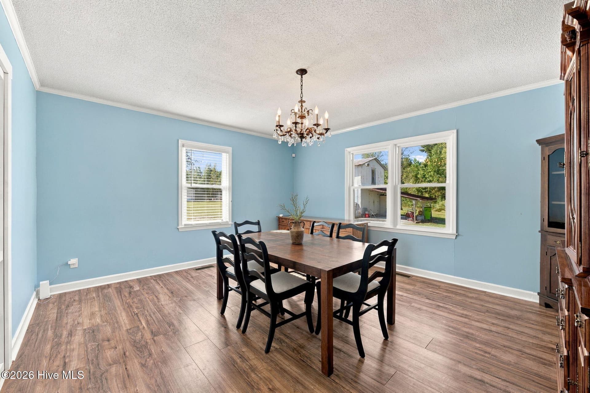 formal dining room with built in shelving - 1405 Antioch Road, New Bern, NC 28560