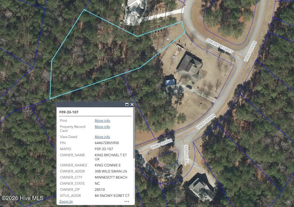 89 Snowy Egret Ct, PIN 644672805900 included in the sale. Equaling a total of 2.19 Acres. - 308 Wild Swan Lane, Minnesott Beach, NC 28510