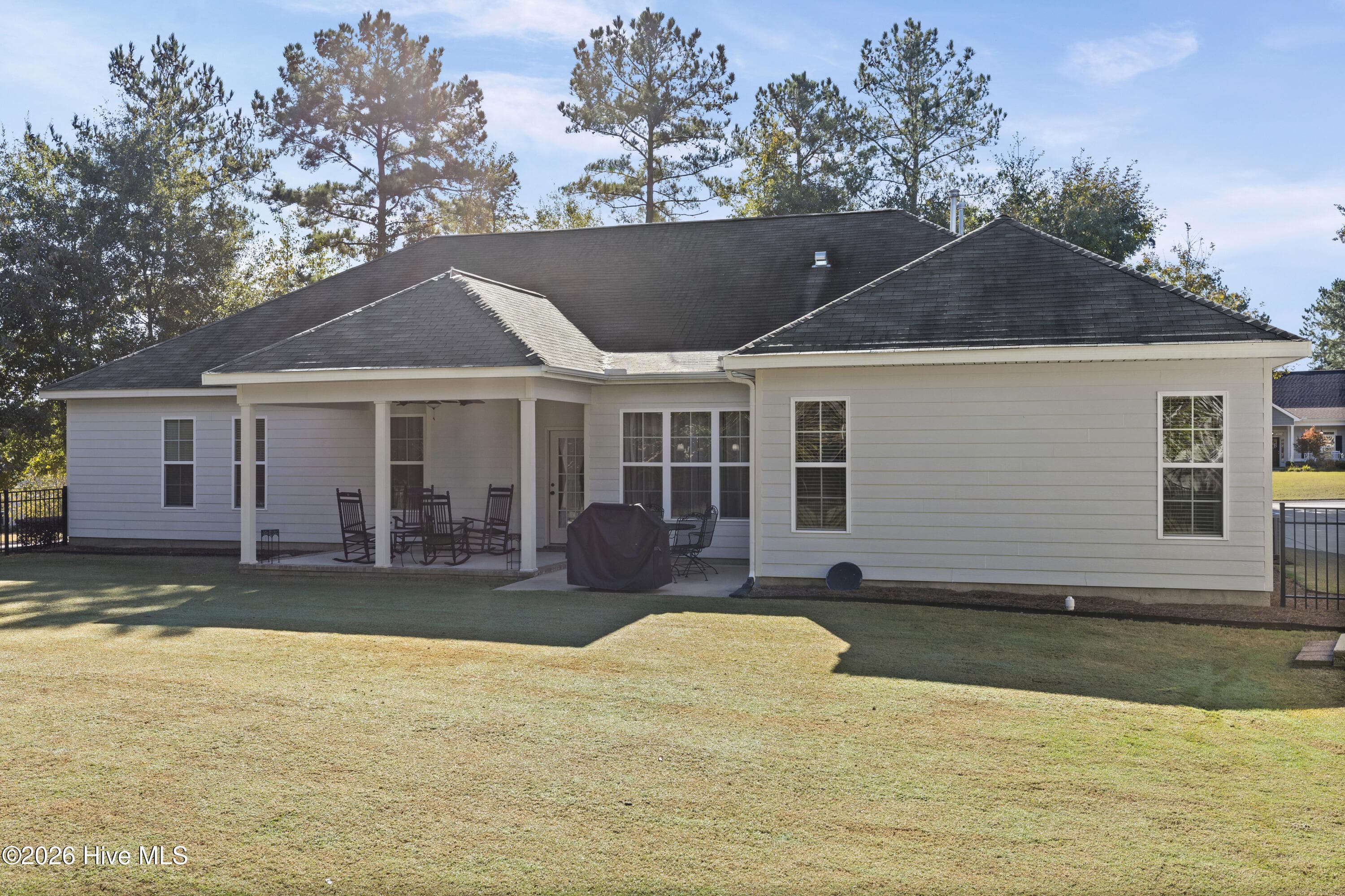 Covered back porch plus a patio - 2016 Edenberry Row, Beech Island, SC 29842