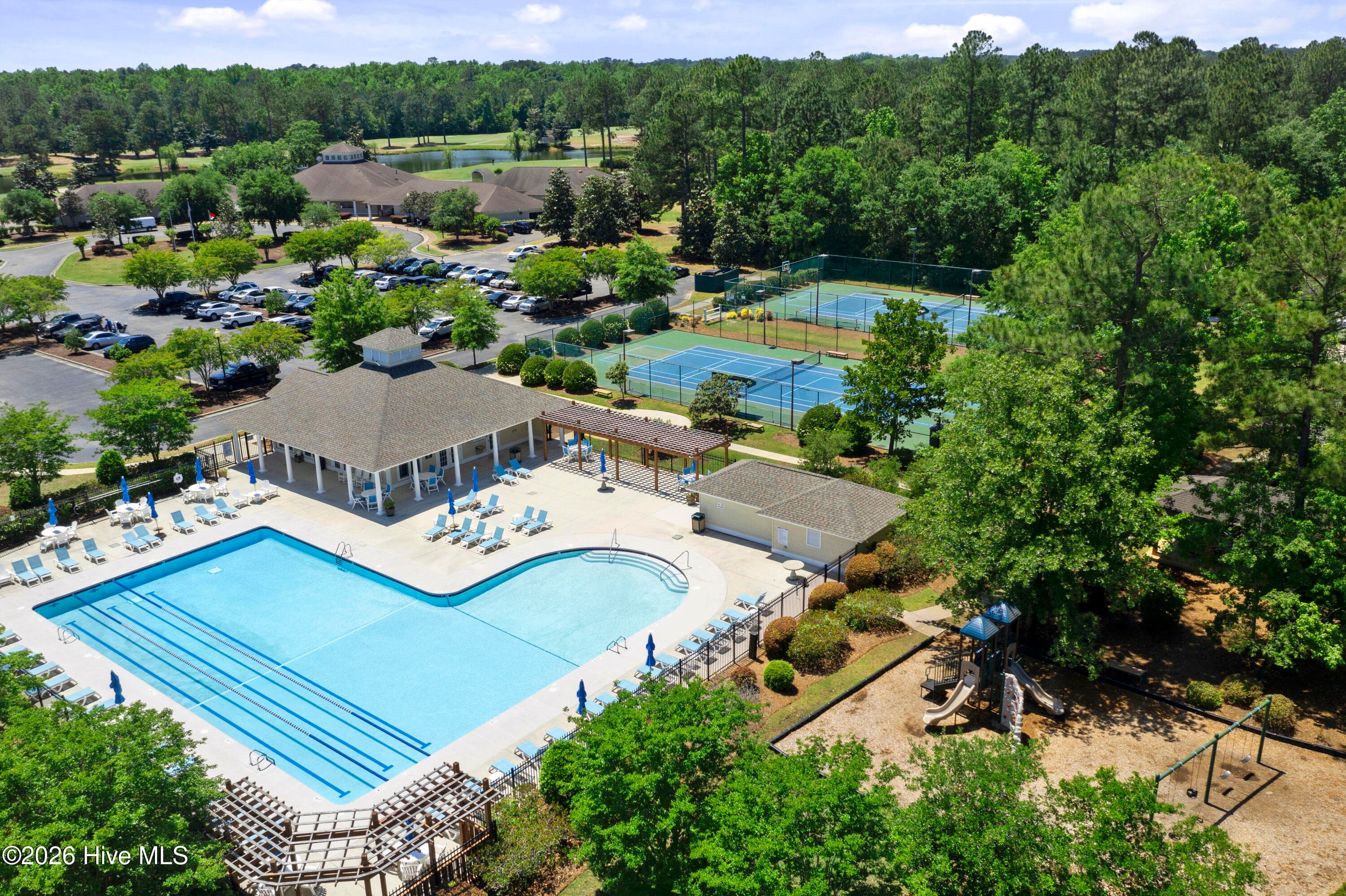 Pool 2 Aerial - 1113 Willow Pond Lane, Leland, NC 28451