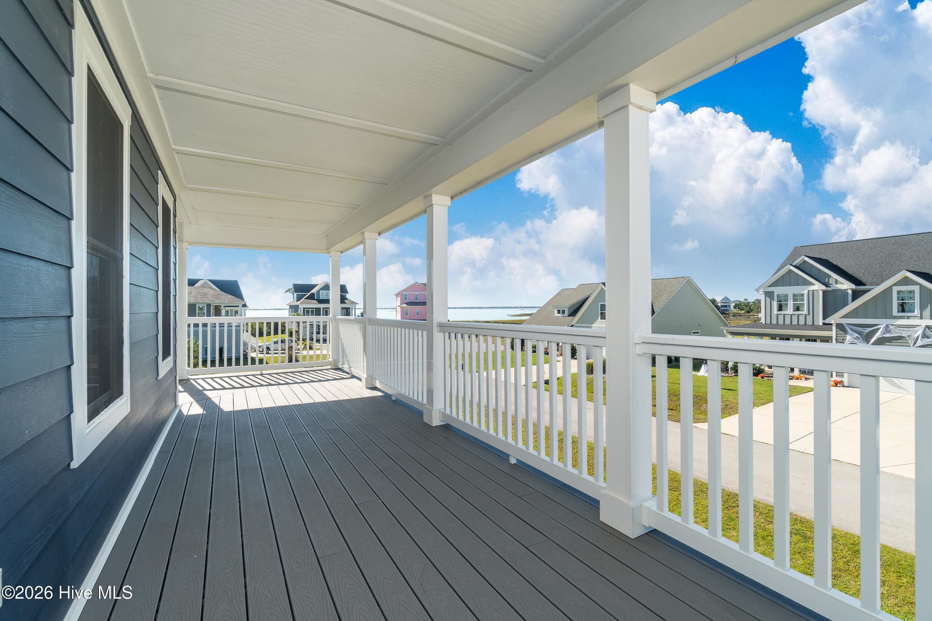 Upstairs wraparound deck - 603 Trawler Place, Newport, NC 28570