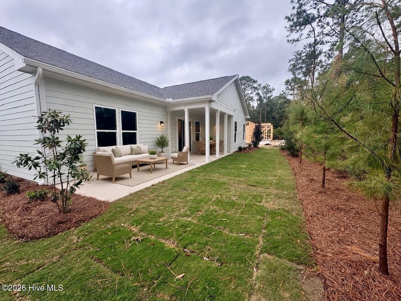 Virtually staged patio of actual home - 2007 Oakton Drive 2, Southport, NC 28461