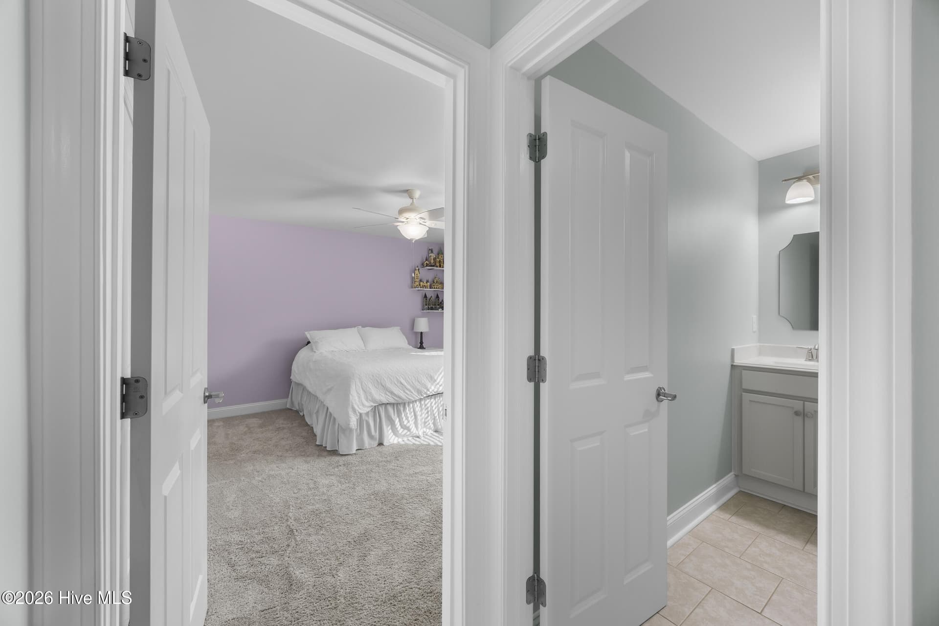 Upstairs bonus room/ bathroom and bedroom - 323 Crown Pointe Drive, Hampstead, NC 28443
