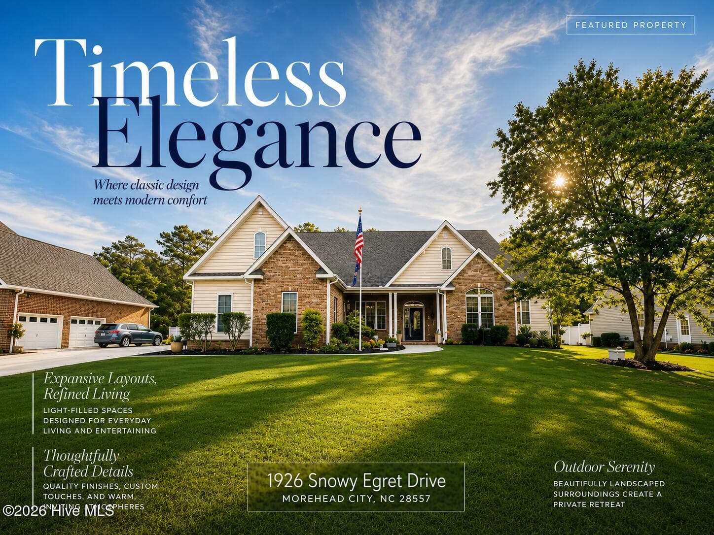 Front Elevation - 1926 Snowy Egret Drive, Morehead City, NC 28557