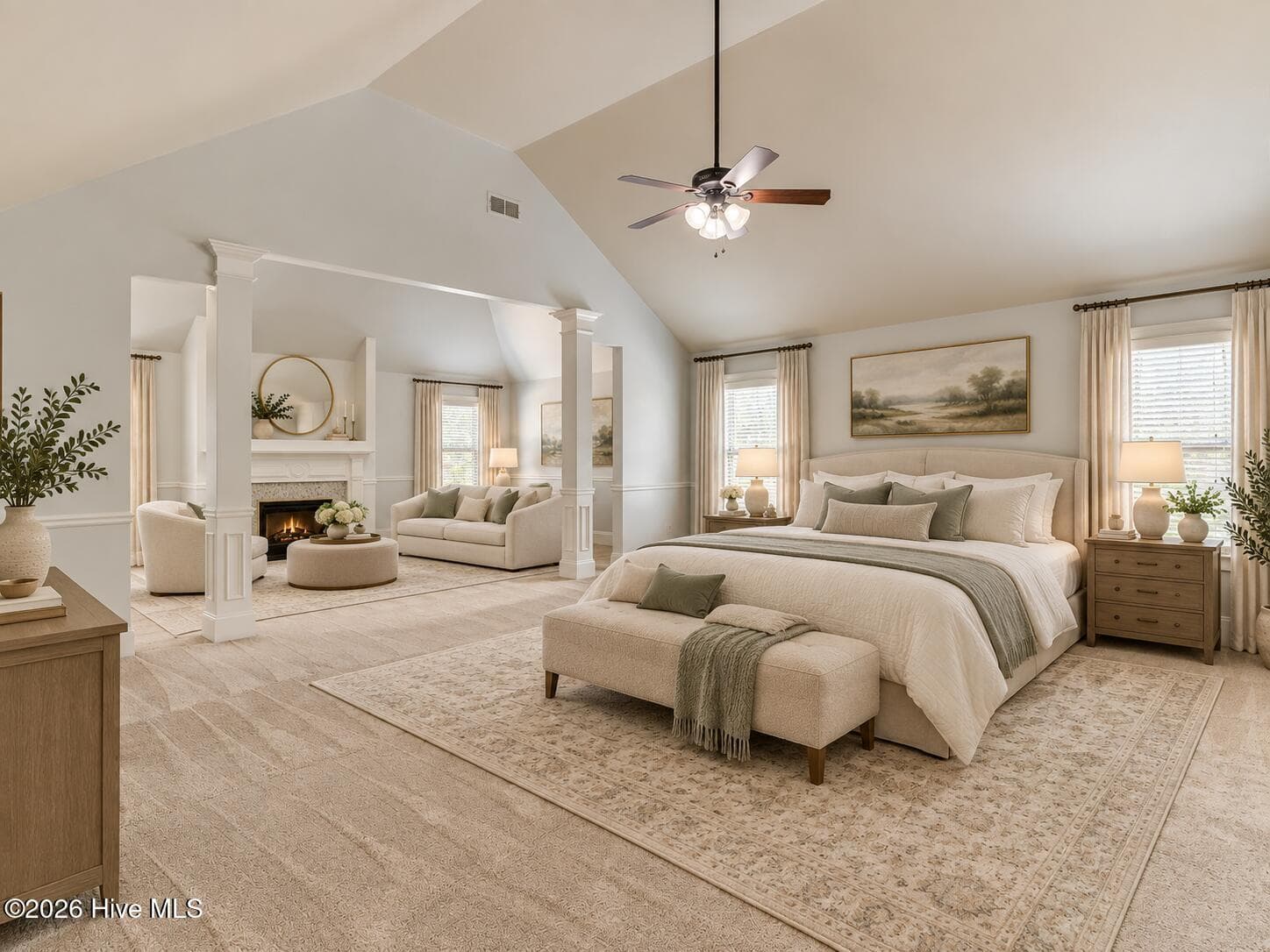 AI-STAGED PRIMARY BEDROOM - 552 Oconee Circle, Evans, GA 30809