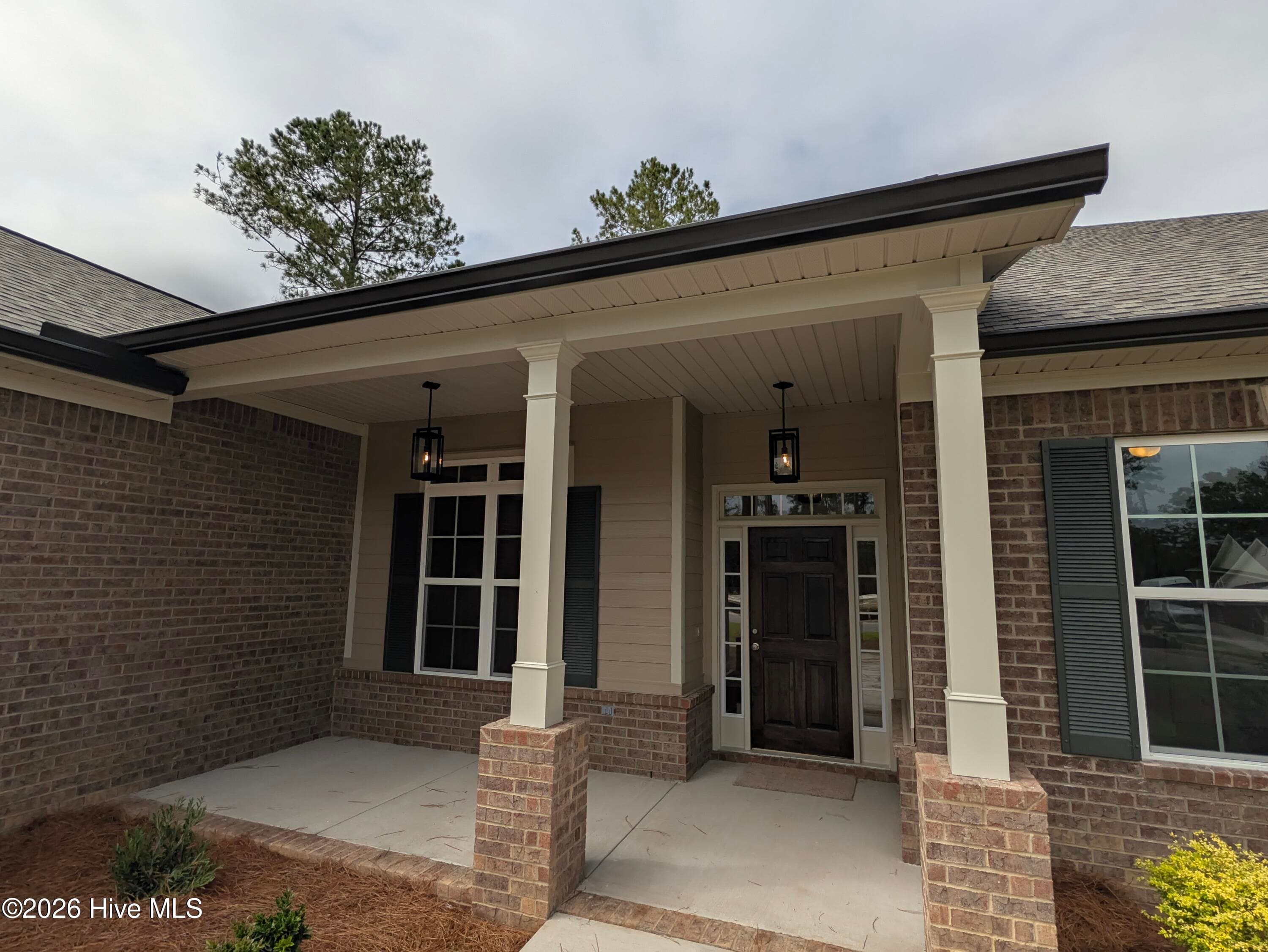Solid wood front door w/sidelights - 434 Longshadow Drive, Aiken, SC 29803