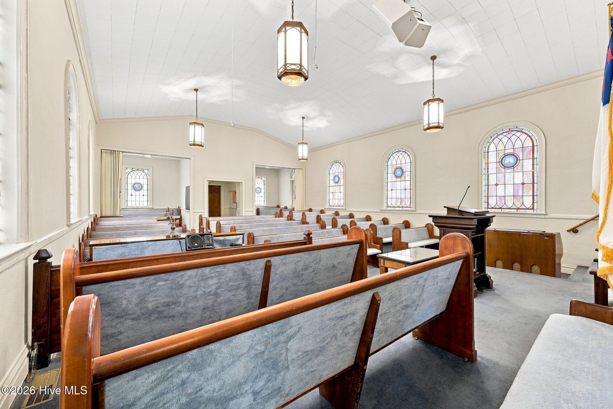 view of sanctuary from back - 403 N Front Street, Hamilton, NC 27840