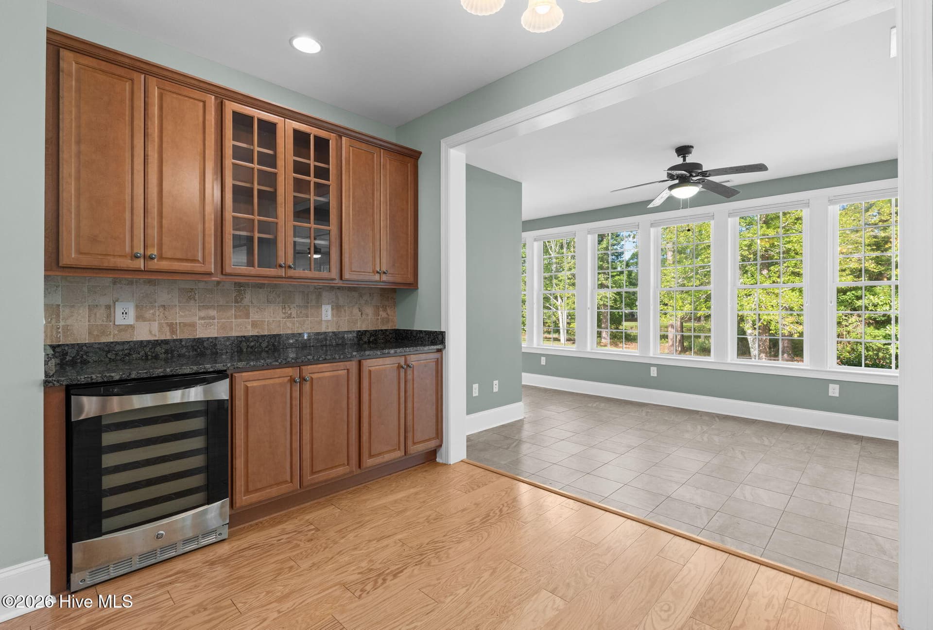 Breakfast Area with Built ins and Mini Fridge - 461 Springwood Drive SE, Bolivia, NC 28422