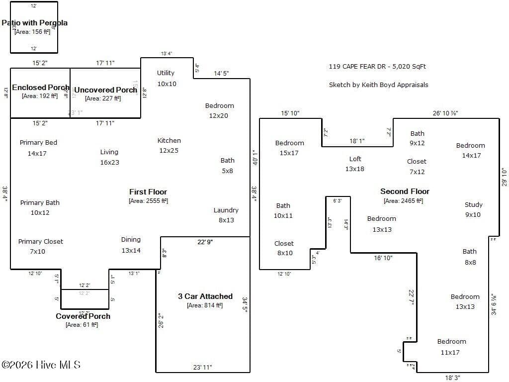 SKETCH - 119 Cape Fear Drive, Chocowinity, NC 27817