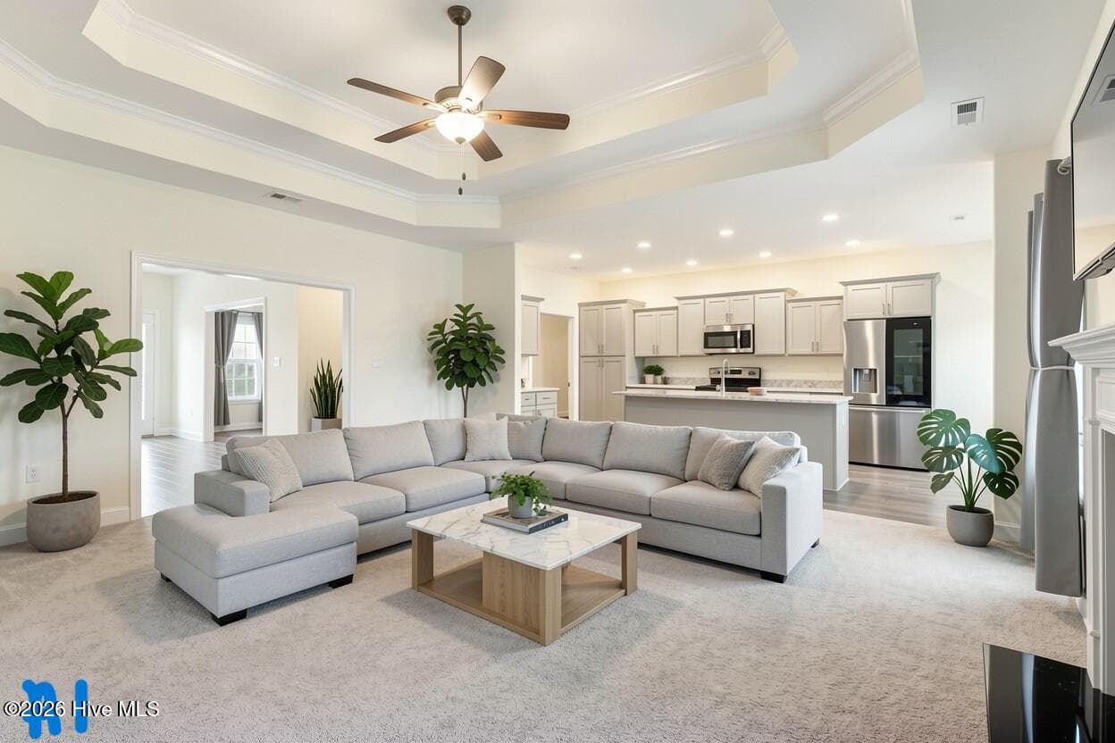 AI staged and just painted alabaster white - 2019 Tarpon Trail, New Bern, NC 28562