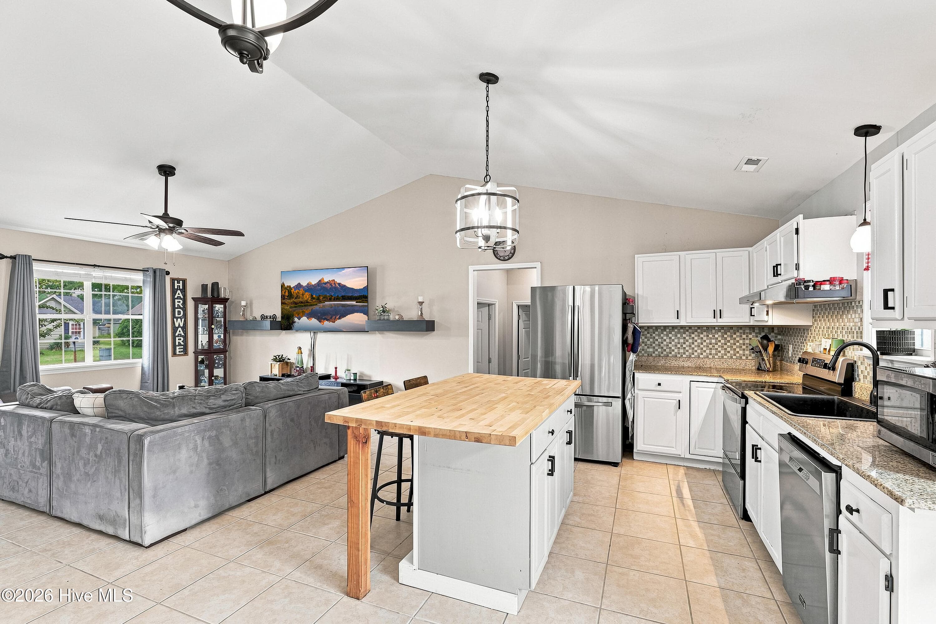 Open Concept Living Area - 215 S Ginger Drive, Hubert, NC 28539