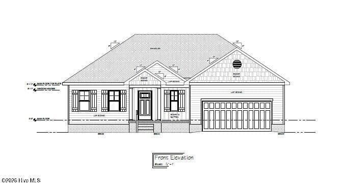 Front Elevation - 13 N High Point Road, Southport, NC 28461