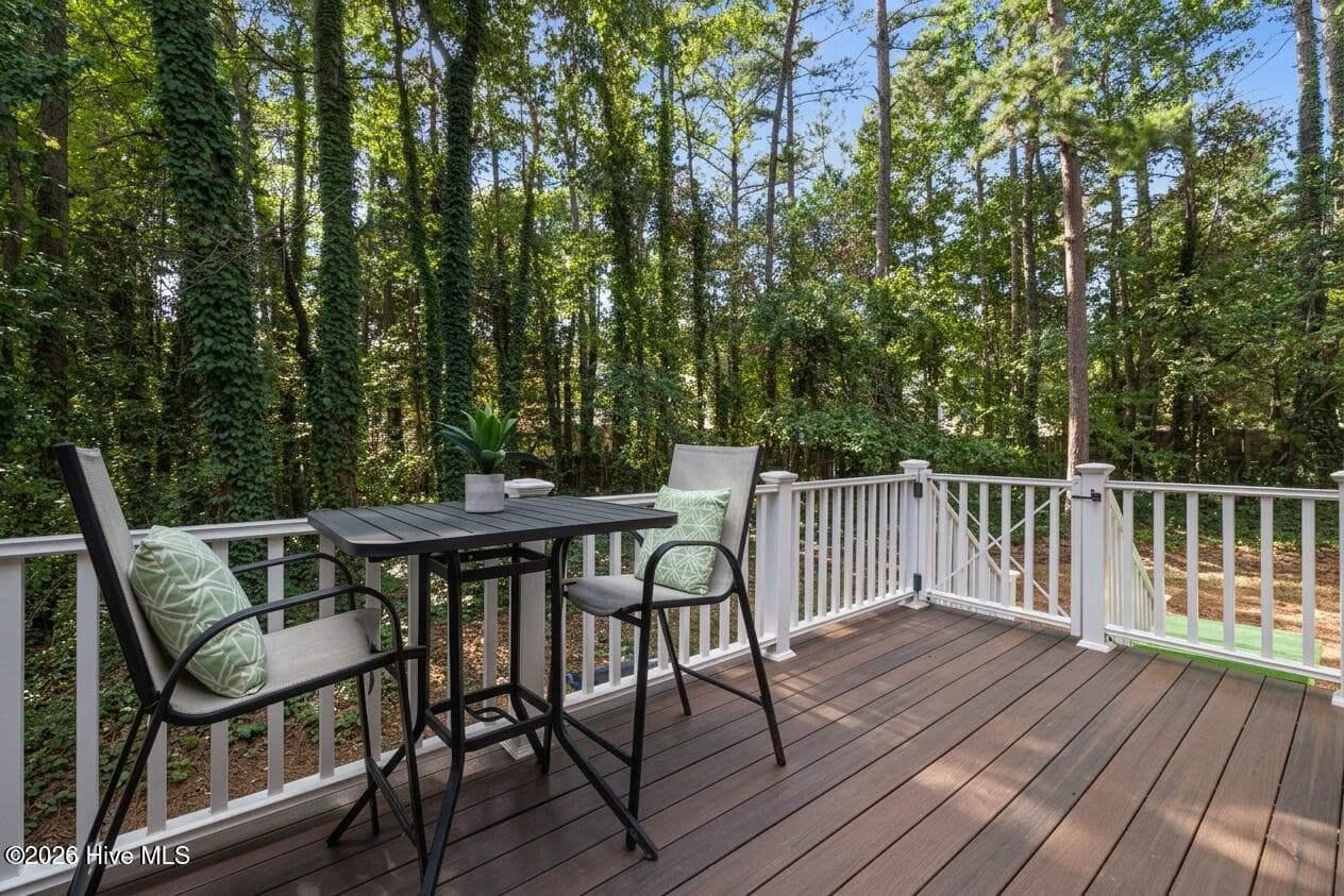 Ideal space for outdoor dining and grilling overlooking private yard! - 8407 Wycombe Lane, Raleigh, NC 27615