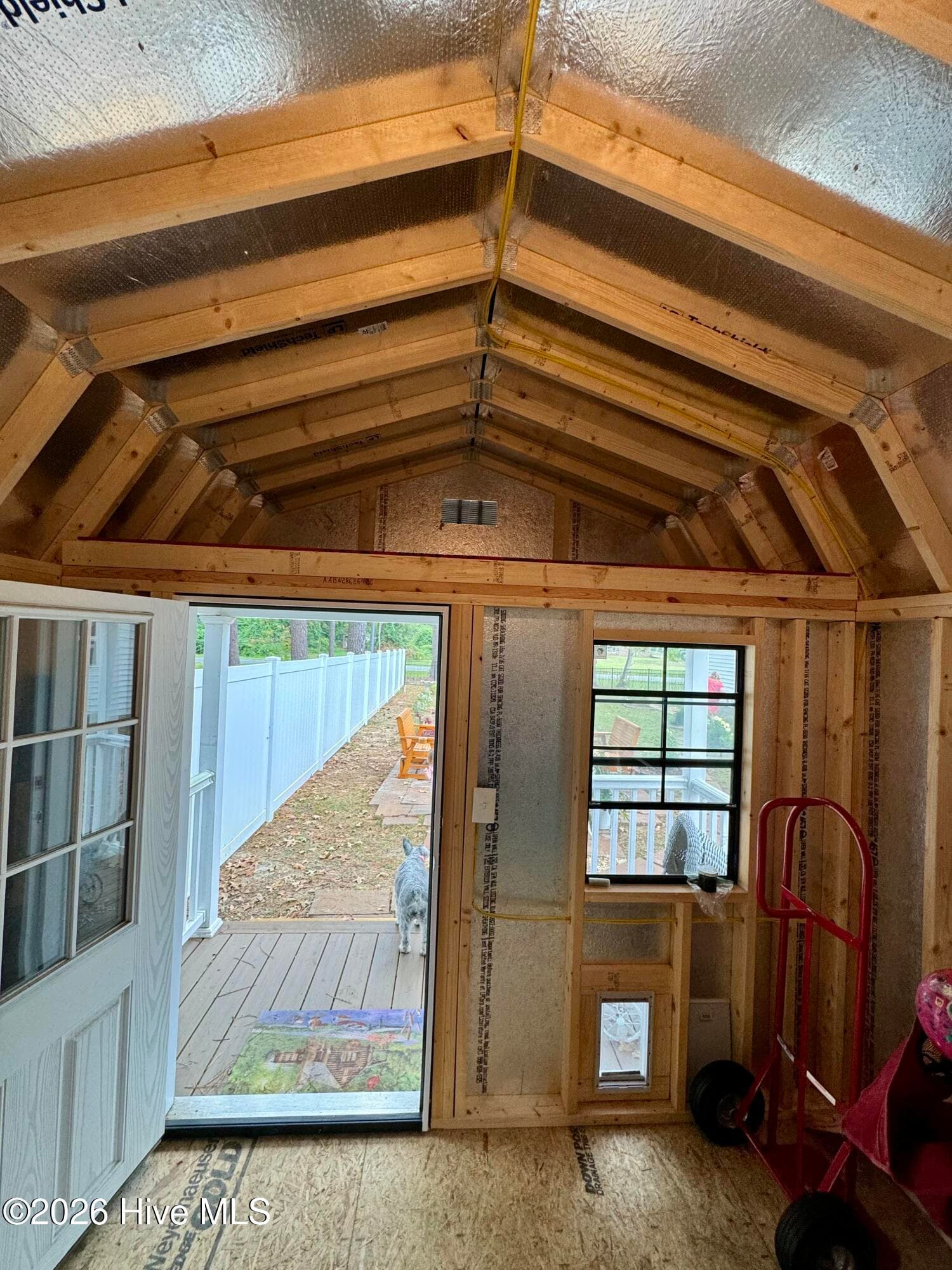 INTERIOR OF OUTBUILDING. HEAT AND COOL WINDOW UNIT AND WIRED - 1874 Slatestone Road, Washington, NC 27889