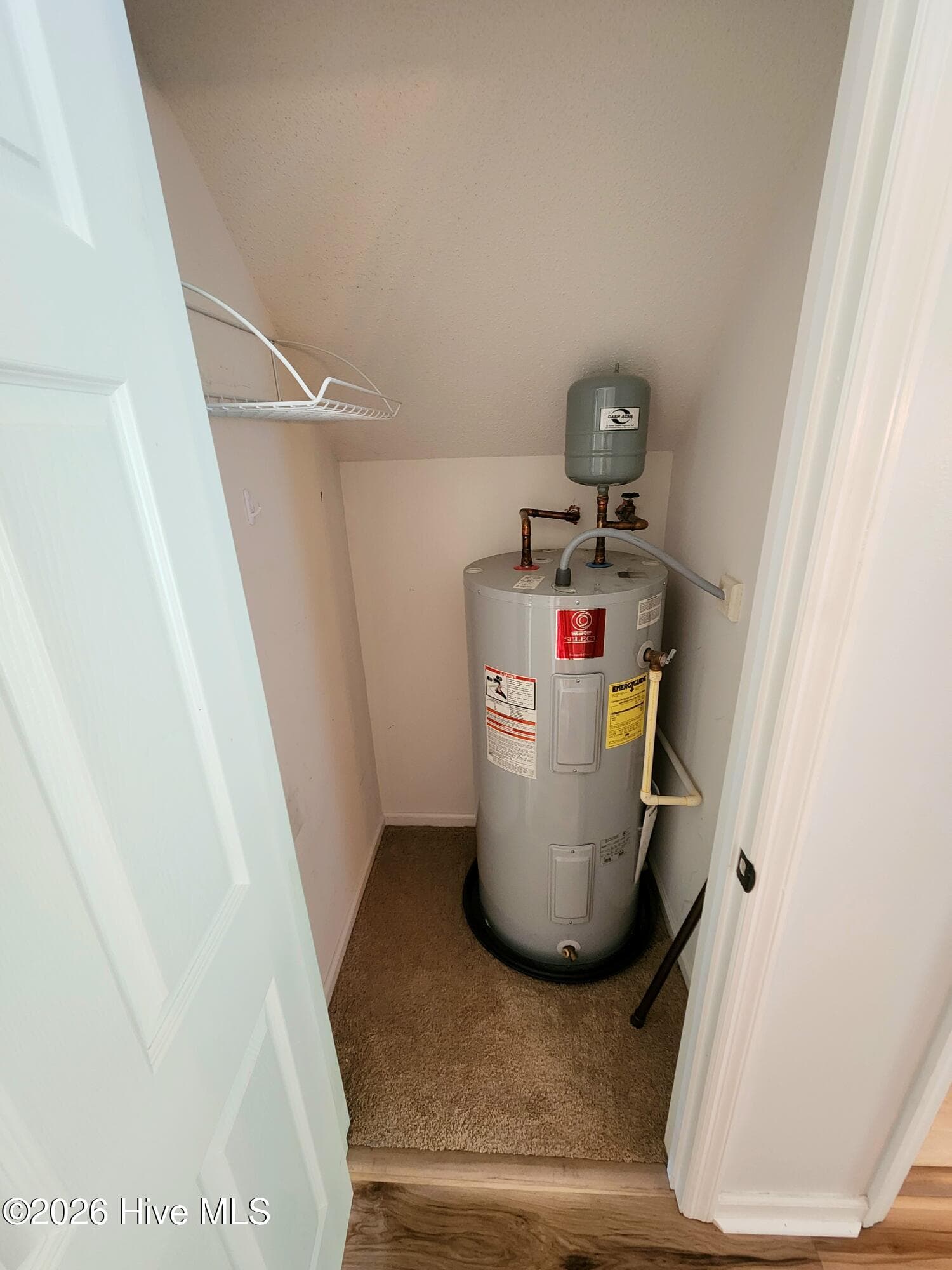 Water Heater in Closet under the Stairs - 182 Kelly Circle, Hubert, NC 28539