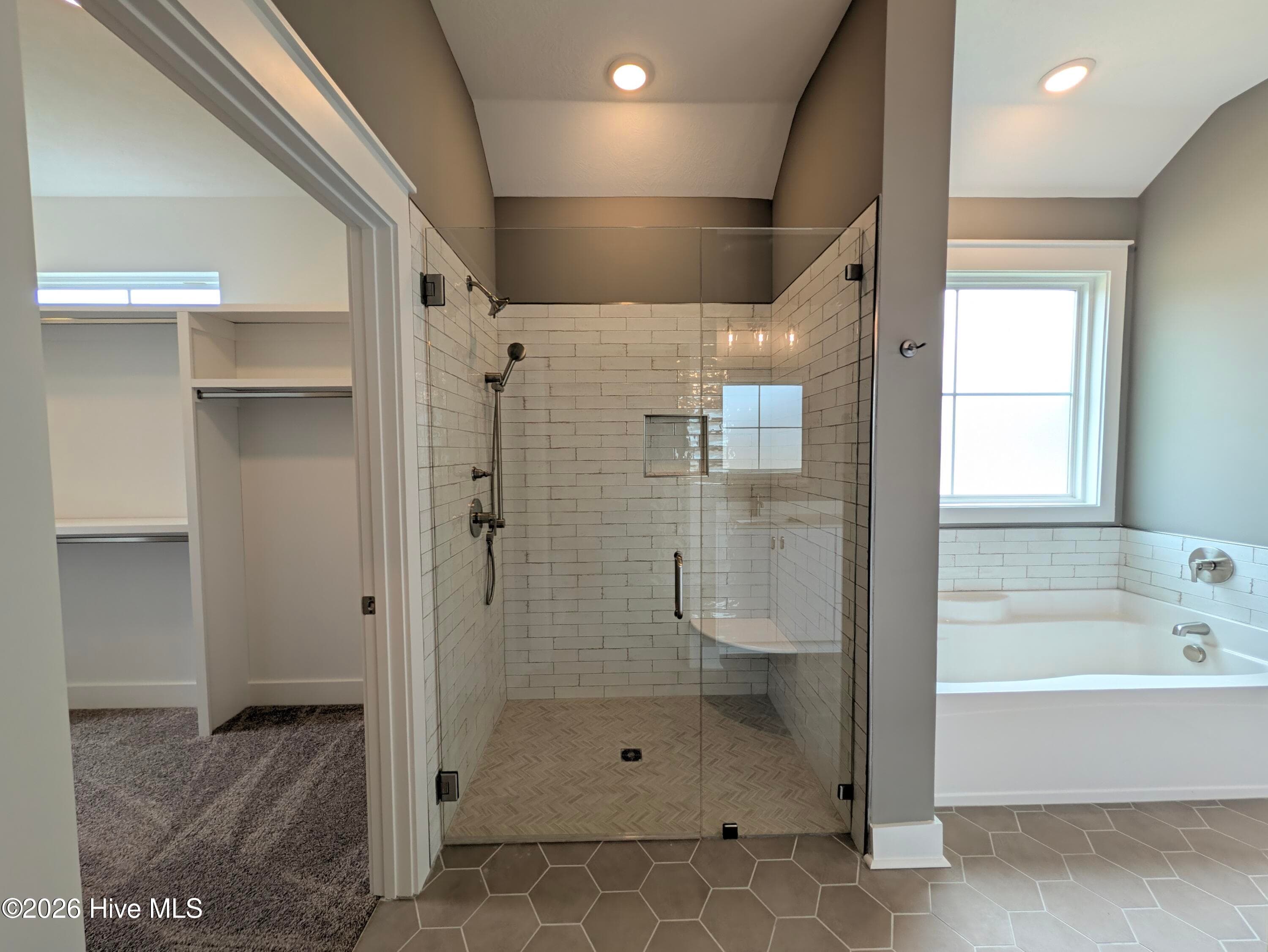 Roll-In Tiled Shower w/Frameless Door - 10382 Helmsdale Drive, Aiken, SC 29803