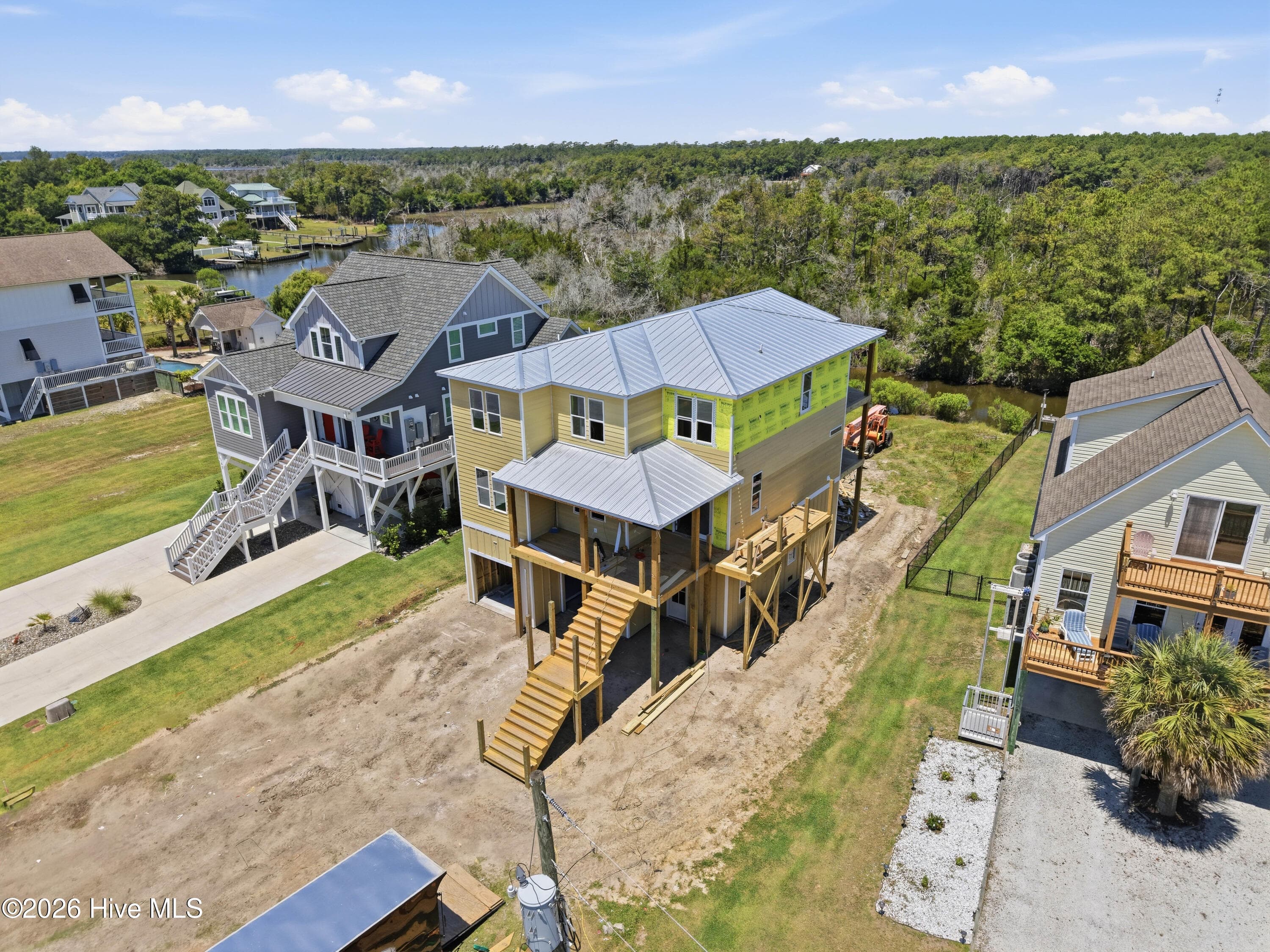 Aerial View - 136 Singleton Street, Sneads Ferry, NC 28460