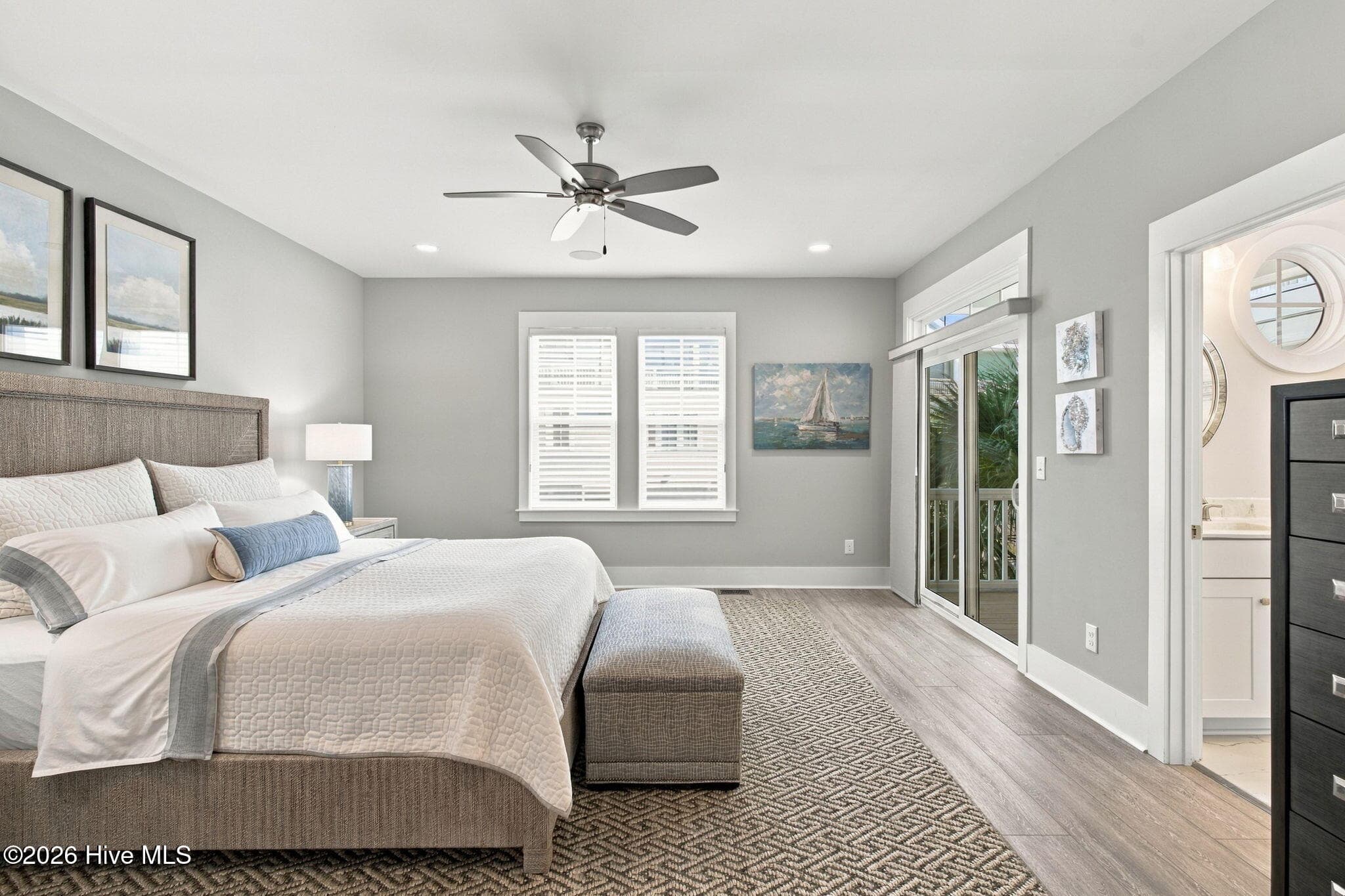 Primary suite with private deck - 229 Red Lewis Drive, Kure Beach, NC 28449