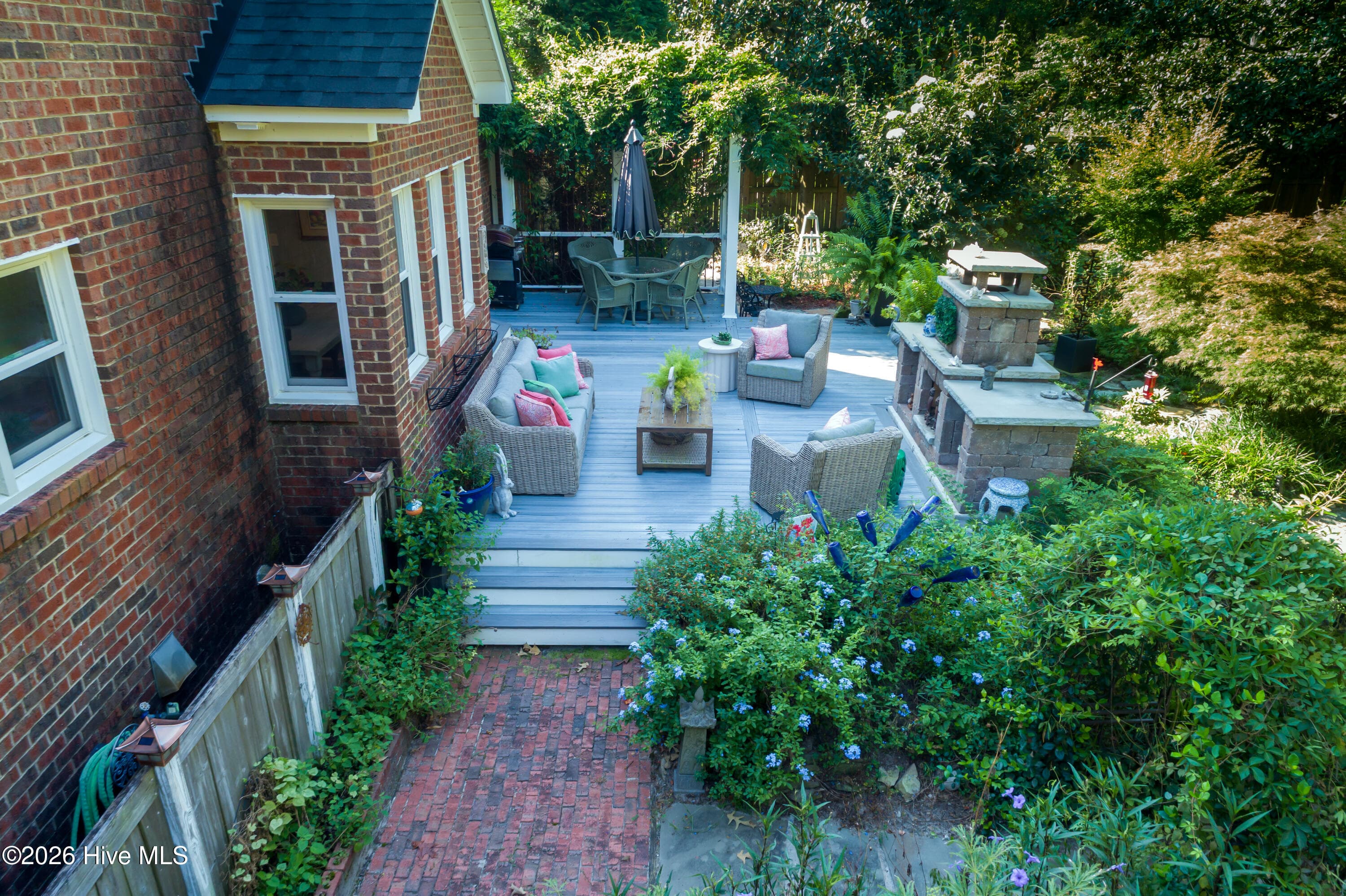 Back deck aerial view - 2417 Oakview Drive, New Bern, NC 28562