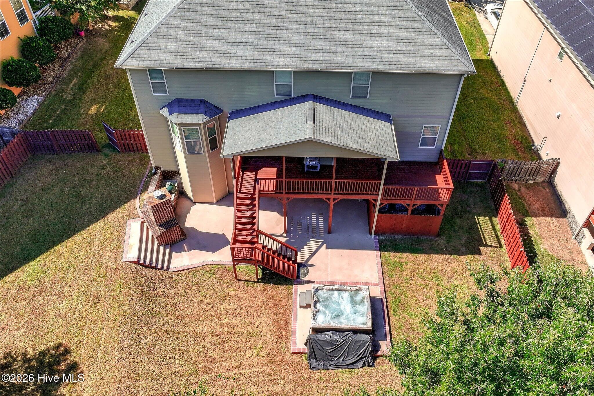 AERIAL VIEW of BACK YARD - 552 Oconee Circle, Evans, GA 30809