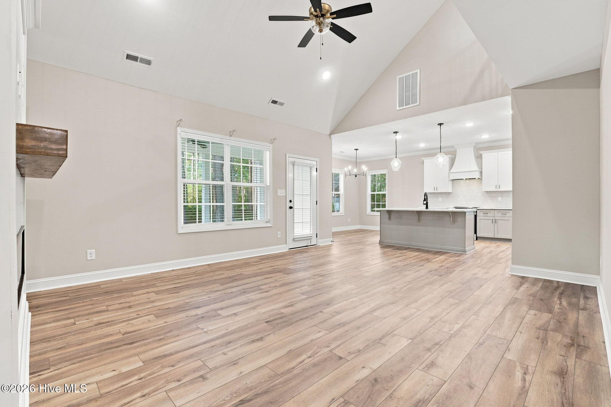 Living room with views to backyard - 16620 Titmouse Court, Wagram, NC 28396