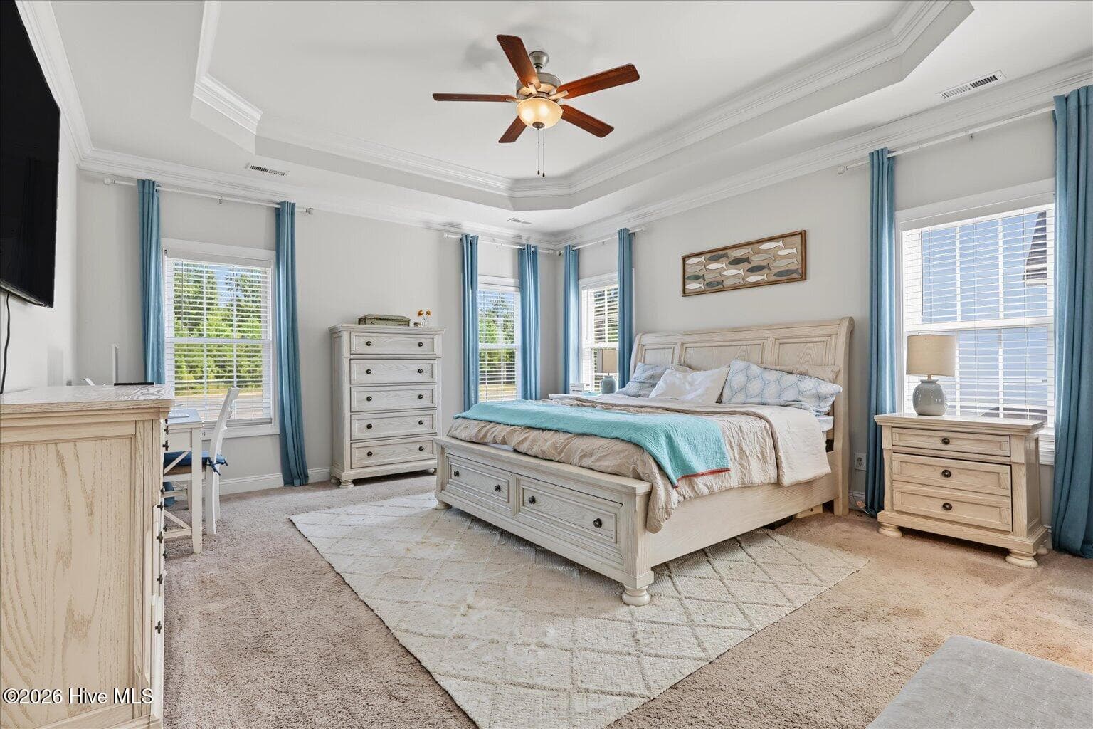bright first floor primary bedroom - 12 N Ardsley Lane, Rocky Point, NC 28457