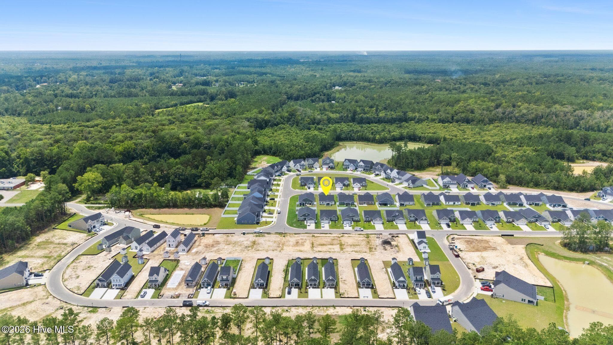 MIDDLE CREEK VILLAGE - approximate location of house marked with yellow pin - 967 Rindlewood Trail NE, Bolivia, NC 28422
