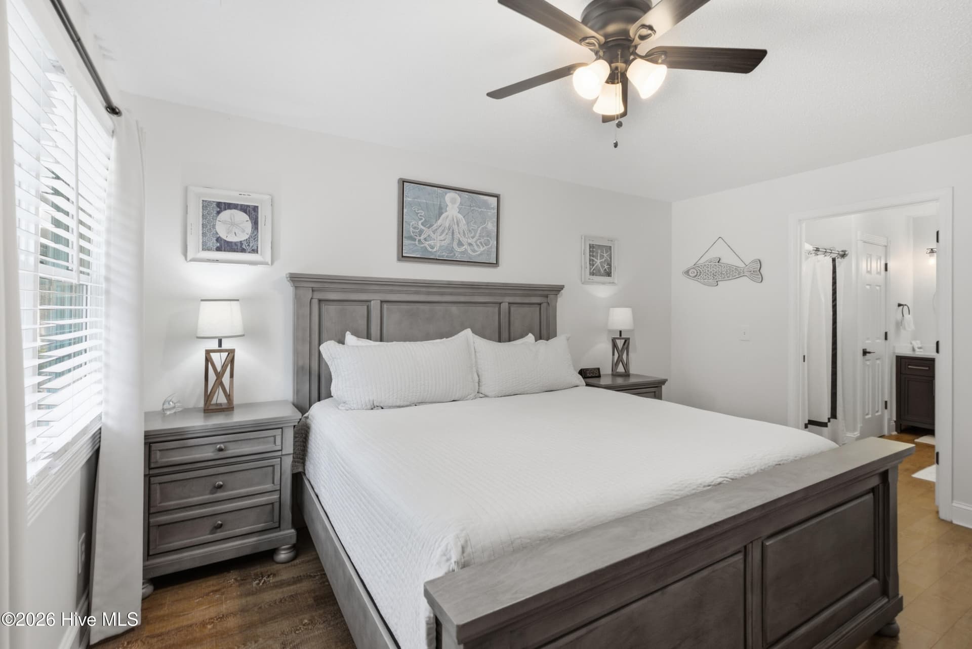 Spacious Primary Bedroom fully furnished - 908 Resort Circle Unit 203, Sunset Beach, NC 28468
