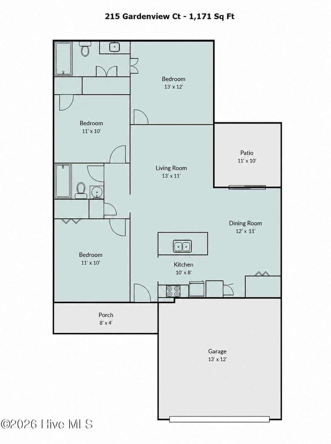 Floorplan - 215 Gardenview Court NE, Leland, NC 28451