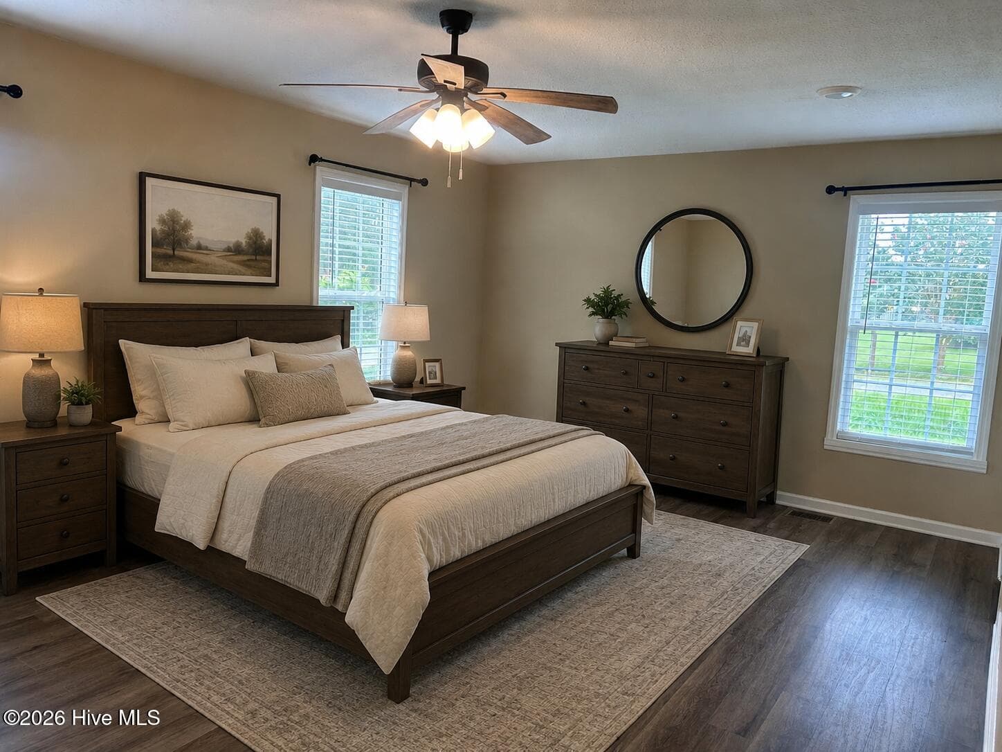 Virtually Staged Primary Bedroom - 231 Advantage Lane, Swainsboro, GA 30401