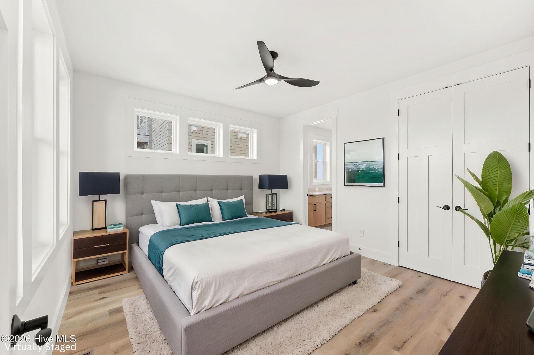 Marsh side first level bedroom staged - 41 Grand View Drive, Ocean Isle Beach, NC 28469