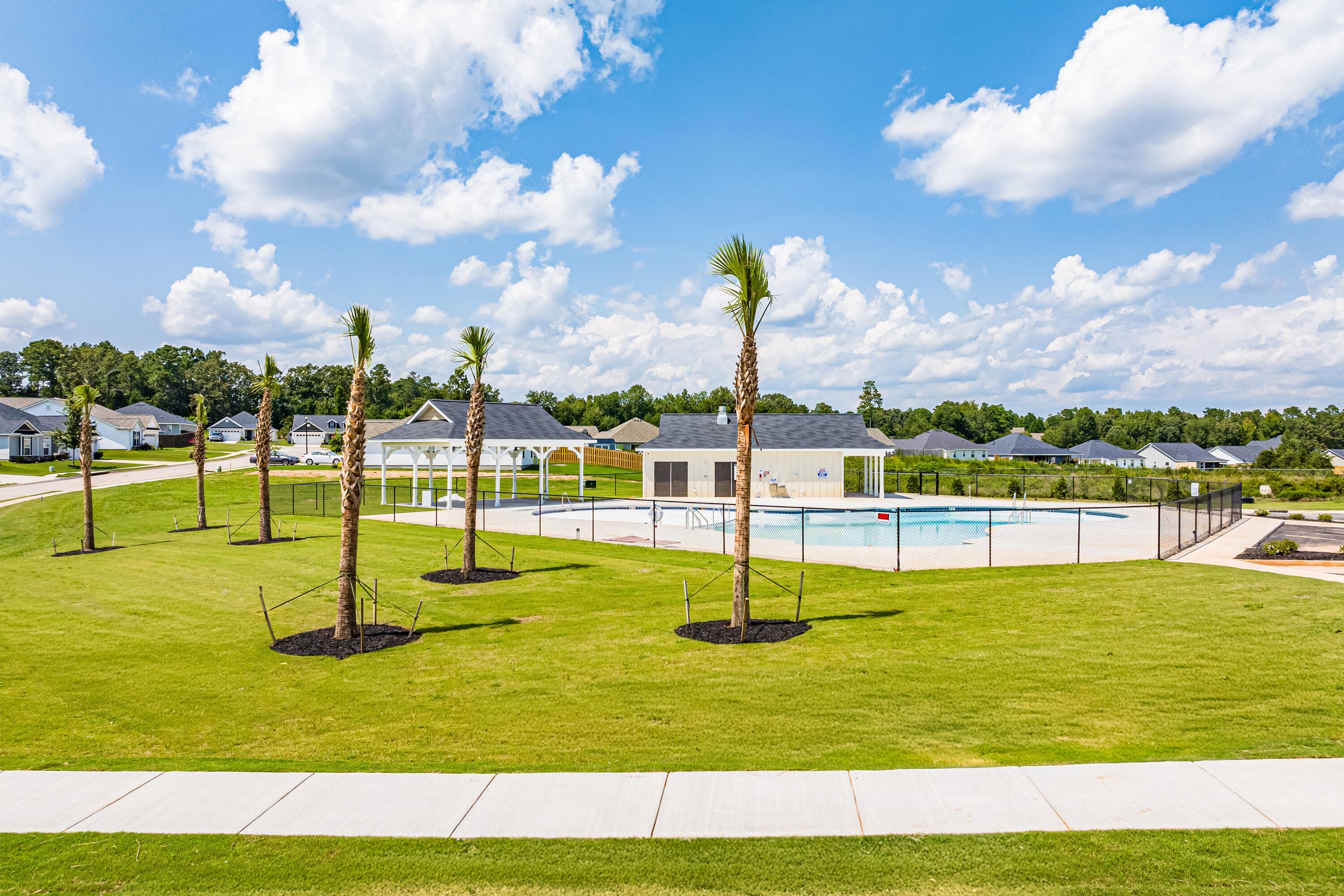 Neighborhood pool is beautiful landscaped. - 8887 Snelling Drive, Aiken, SC 29803