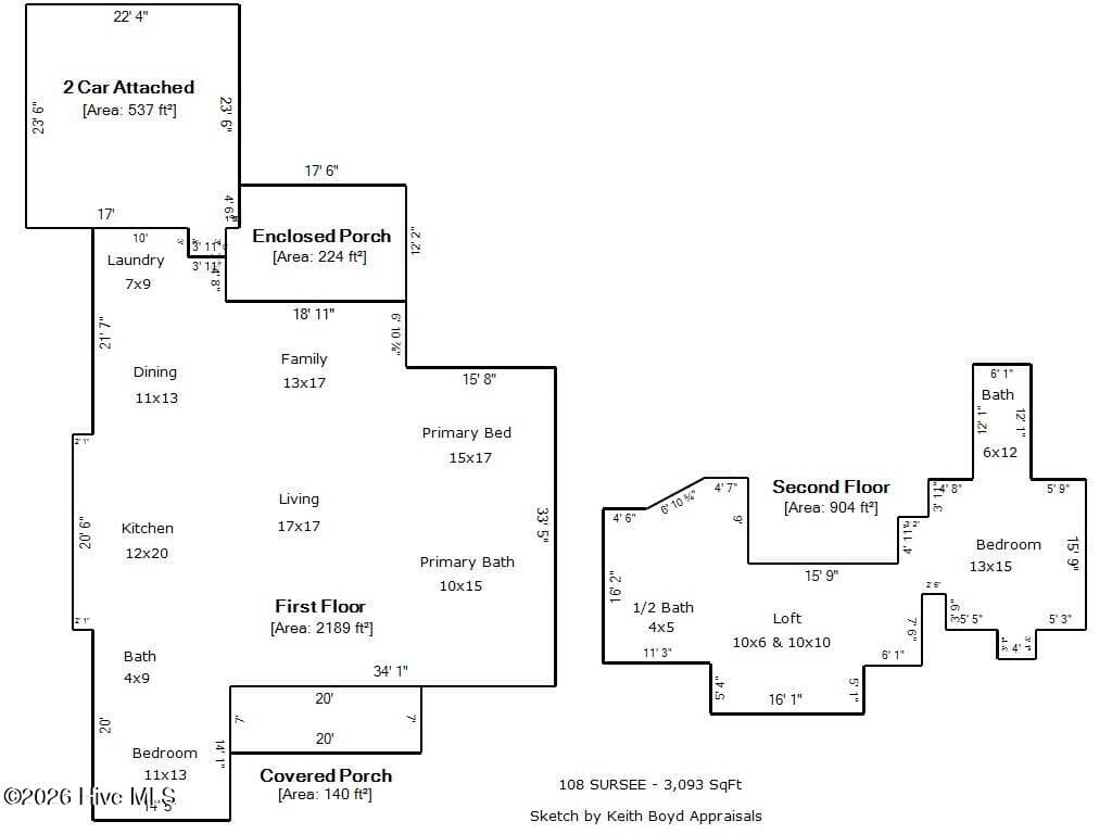 SKETCH - 108 Sursee Court, New Bern, NC 28562