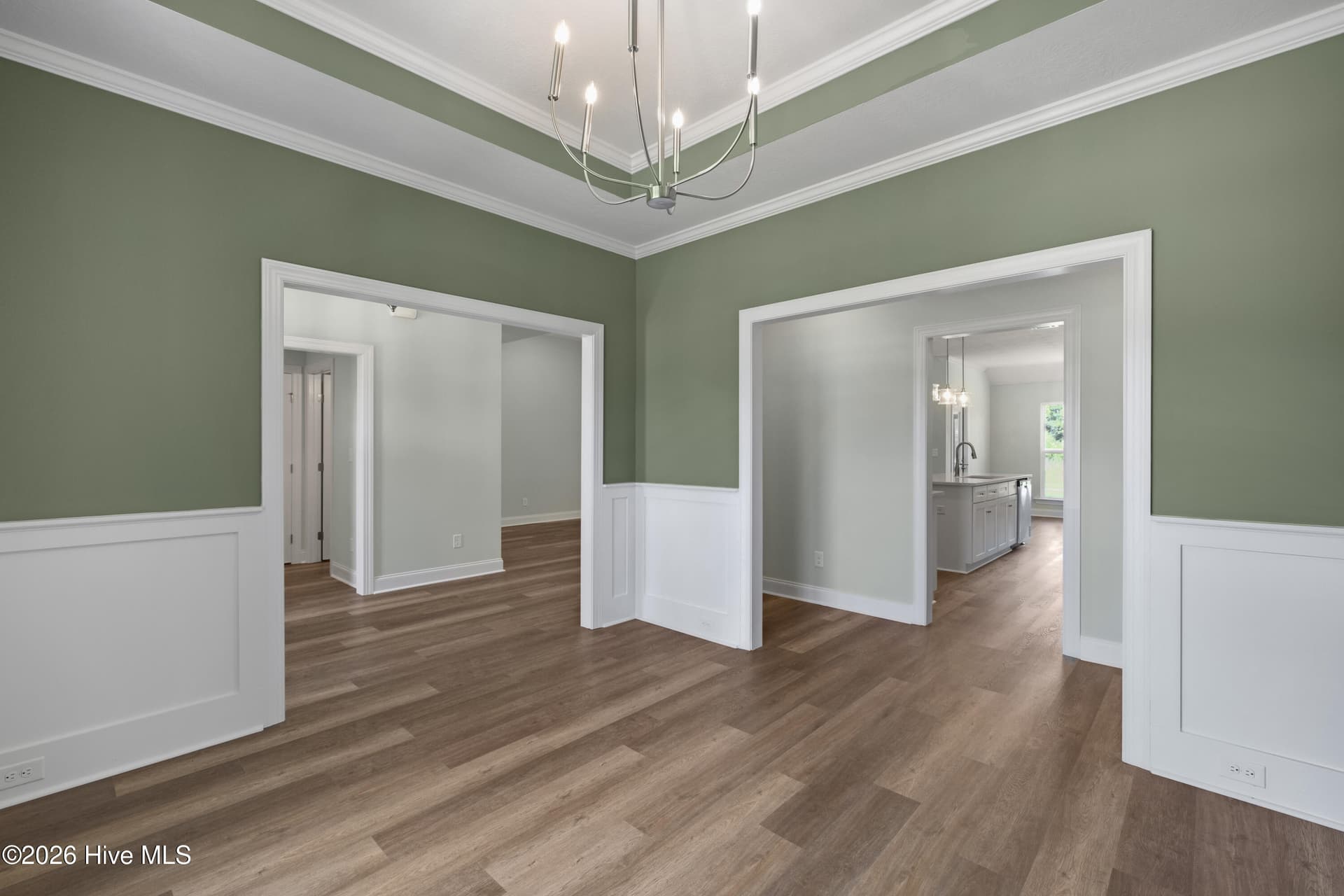 Dynamic wall color in the dining room - 1340 Bellingham Drive, Beech Island, SC 29842