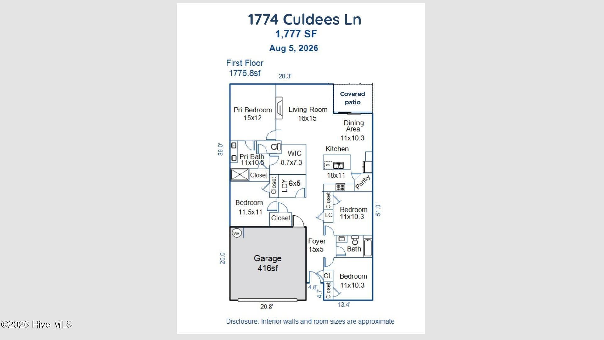 Floor plan - 1774 Culdees Lane SE, Bolivia, NC 28422