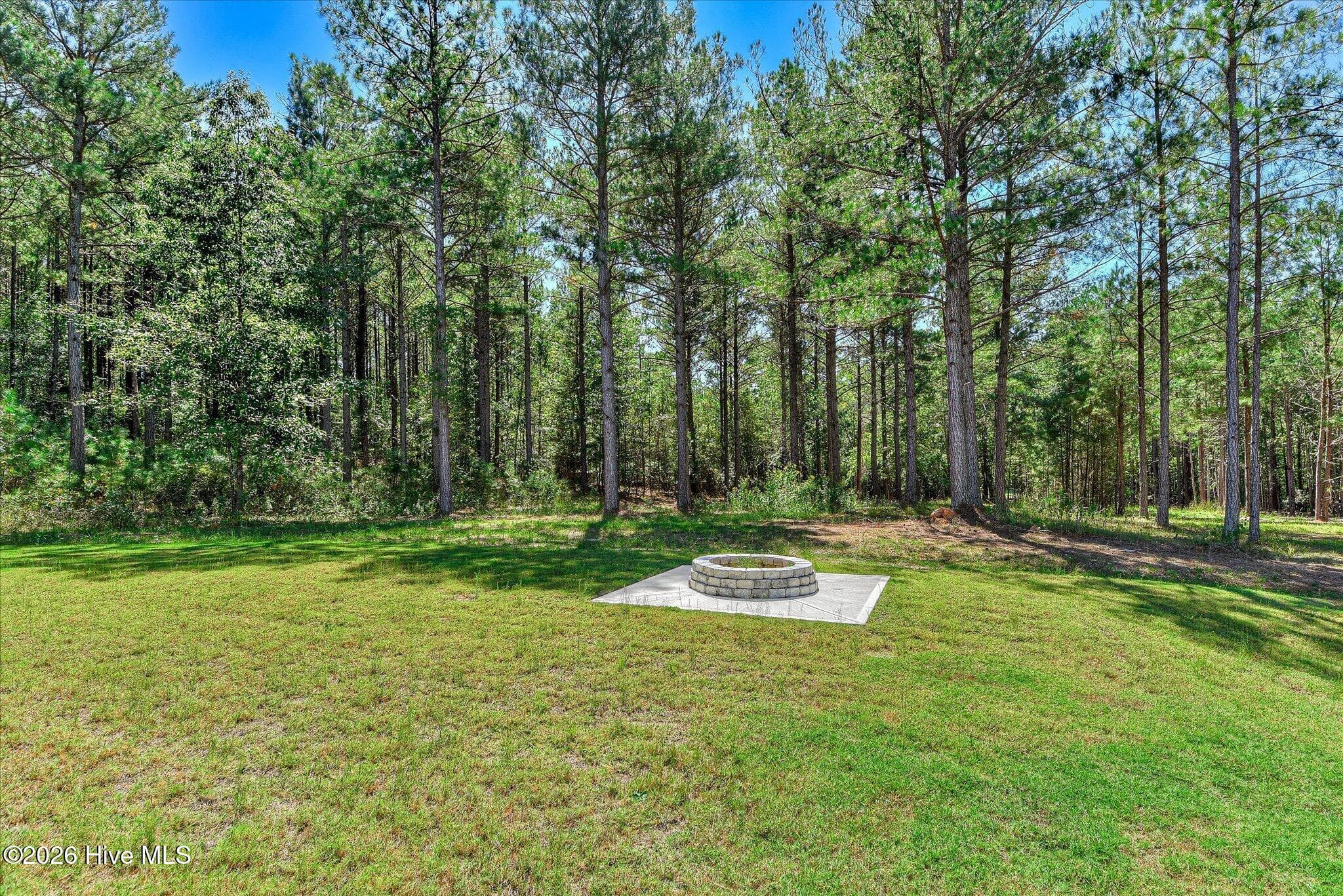 Large backyard with fire pit and trail to the lake, lot is dockable when water levels return to normal. - 1198 Sunset Cove, Tignall, GA 30668