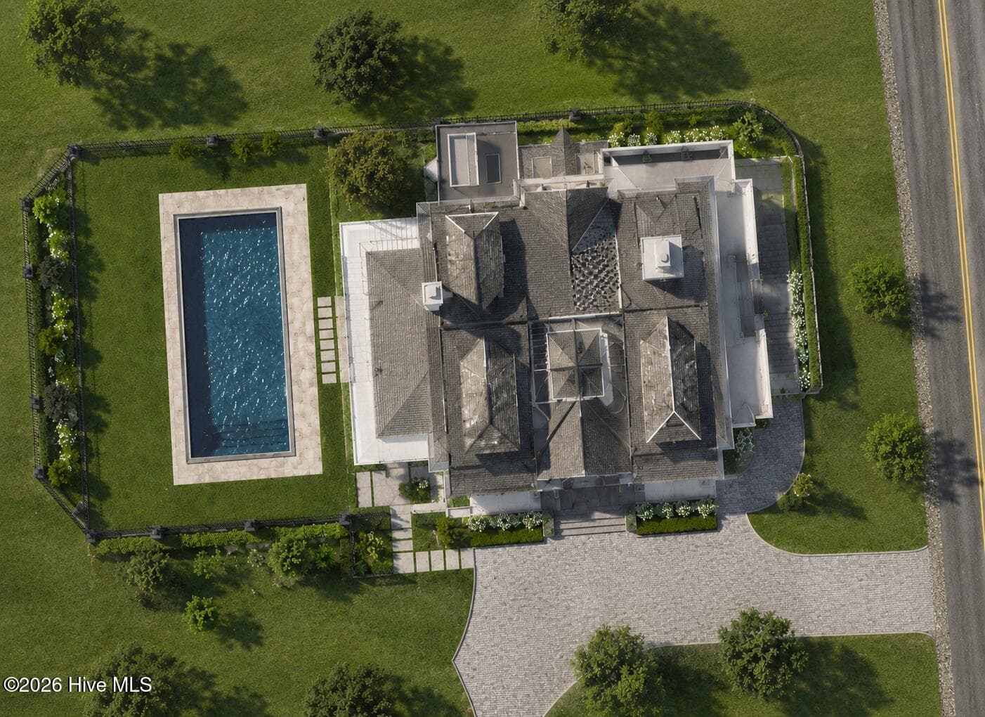 AI rendering based on plans - Aerial view - 664 Augustine Avenue SW, Supply, NC 28462