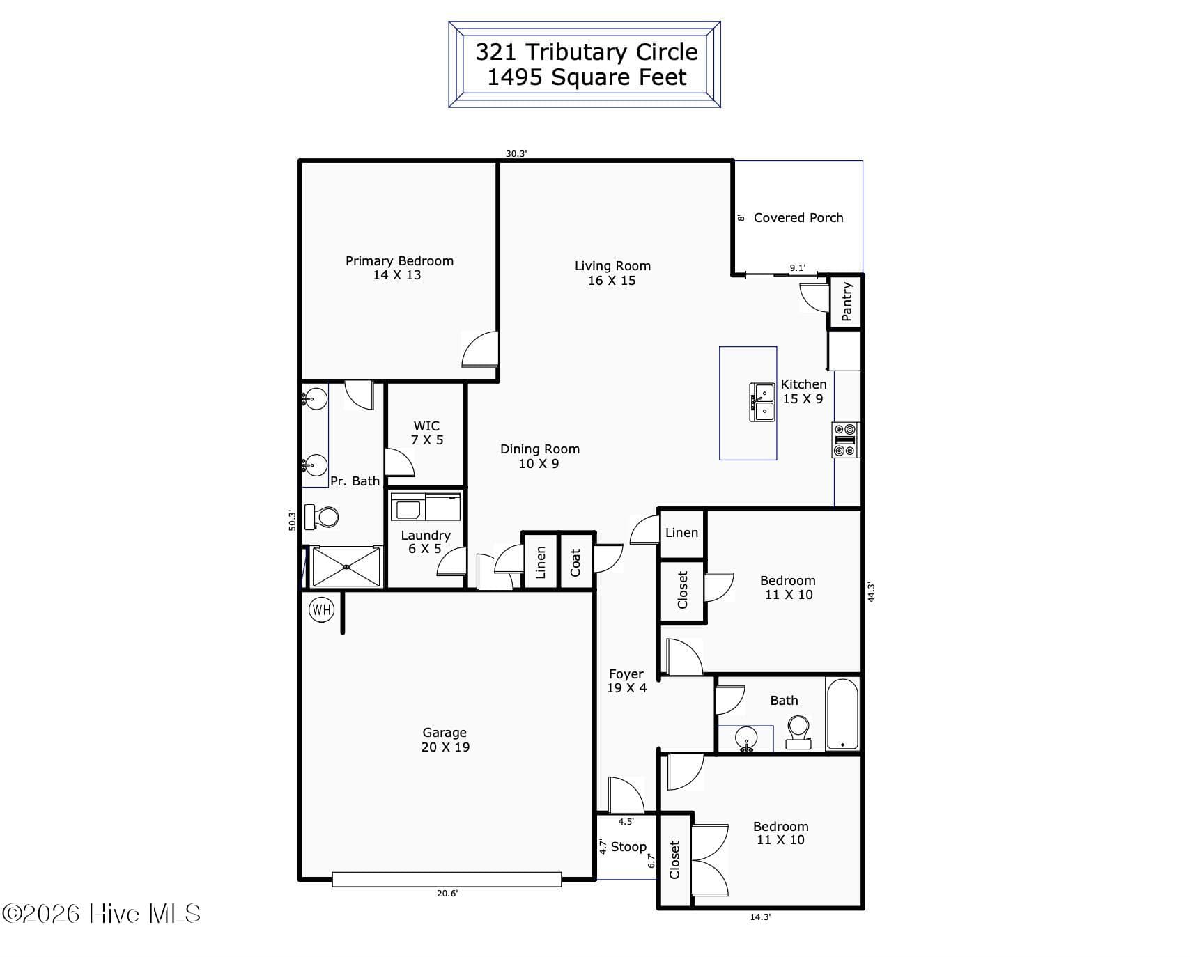 Single Family Residence at 321 Tributary Circle, Wilmington, NC 28401, photo 25 of 27