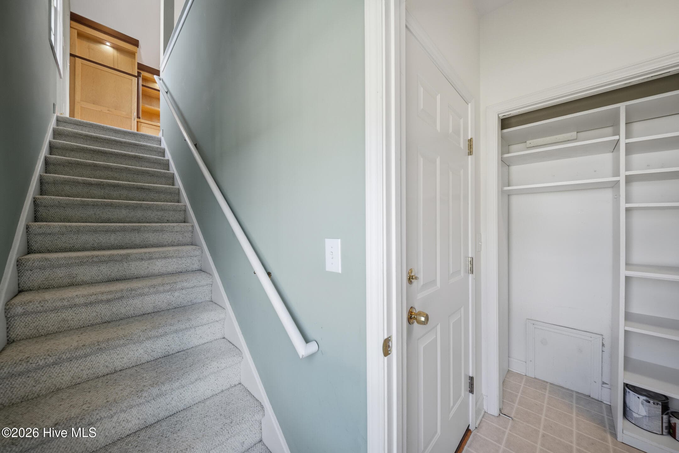 Seperate Staircase to Bonus Room - 117 Middle Point Road, Hampstead, NC 28443