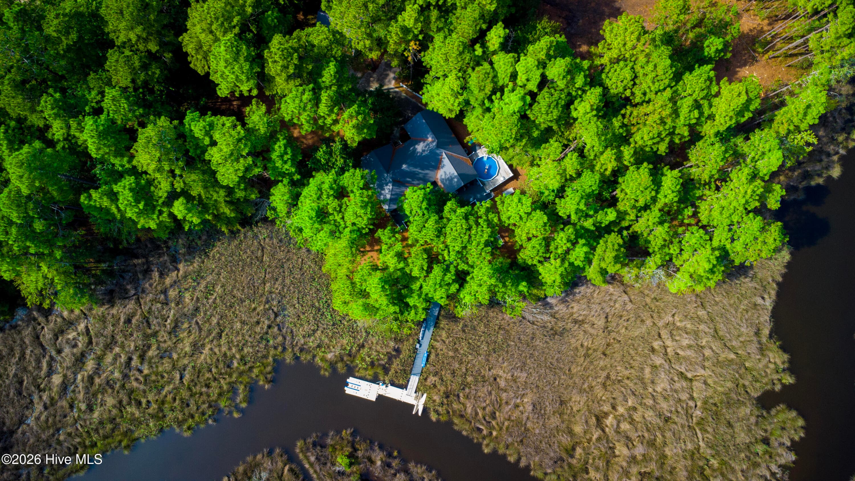 Aerial View - 106 Windlass Way, Aurora, NC 27806