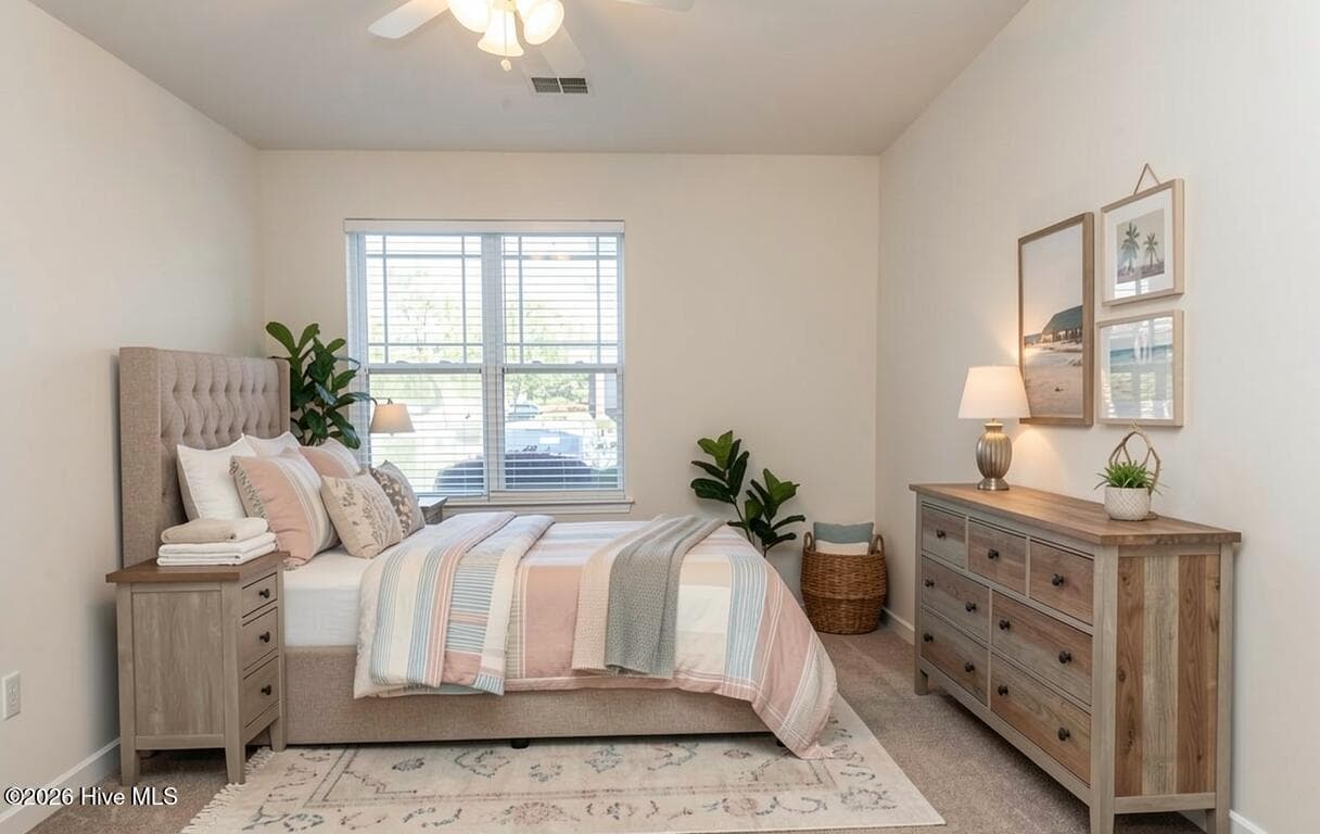 Guest Bedroom Virtually Staged - 395 S Crow Creek Drive NW Unit 1401, Calabash, NC 28467