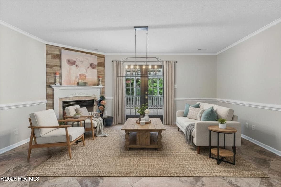 Virtually staged as living room - 9184 Seaside Landing SW, Calabash, NC 28467